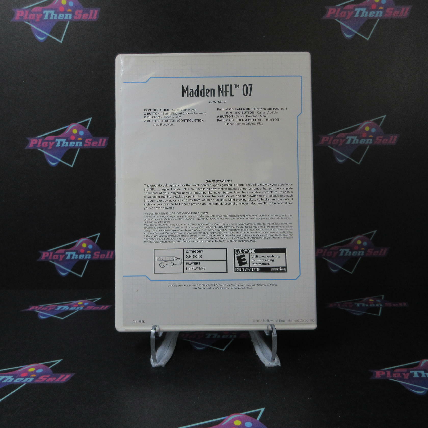 Madden NFL 07 - Nintendo Wii Rental Art /DD/NM - Very Good
