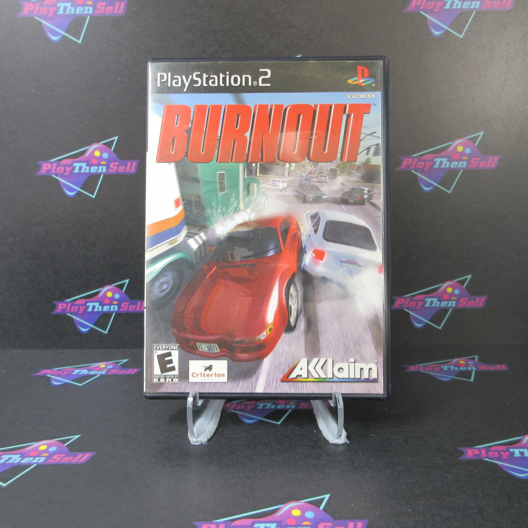 Burnout + Reg Card PS2 PlayStation 2 AD Complete CIB - Very Good