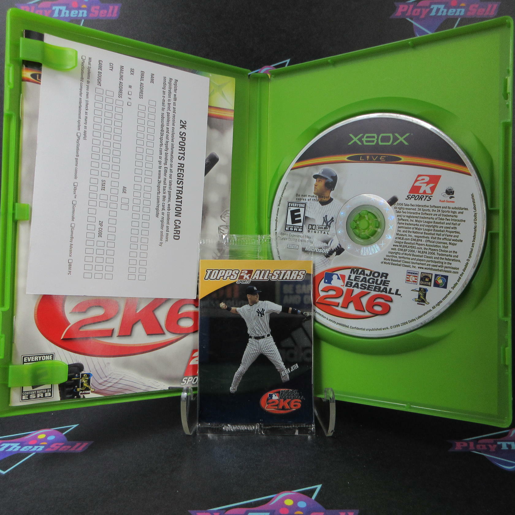 Major League Baseball 2K6 Xbox + Sealed Cards / Reg Card - Like New