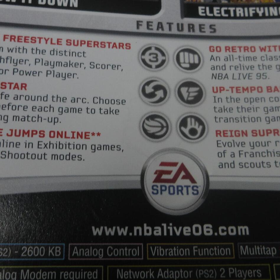 NBA Live 06 PS2 PlayStation 2 WD/NM - Very Good