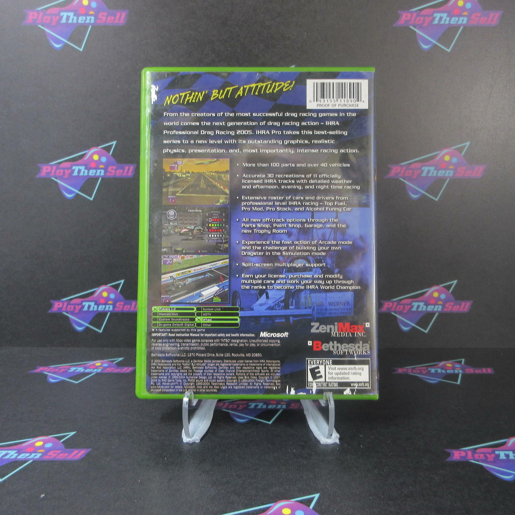 IHRA Professional Drag Racing 2005 Xbox AD Complete CIB - Very Good