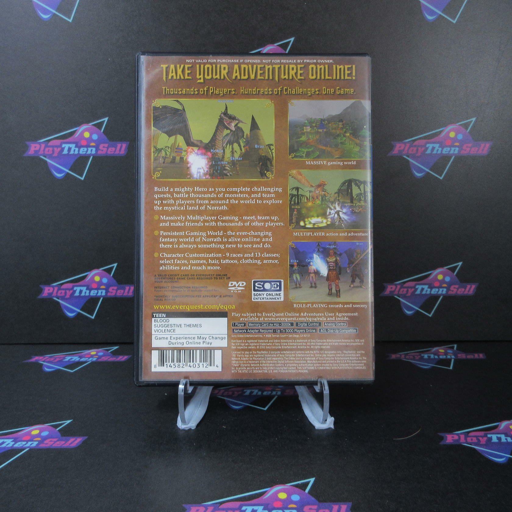 Everquest Online Adventure PS2 PlayStation 2 MD Complete CIB - Very Good