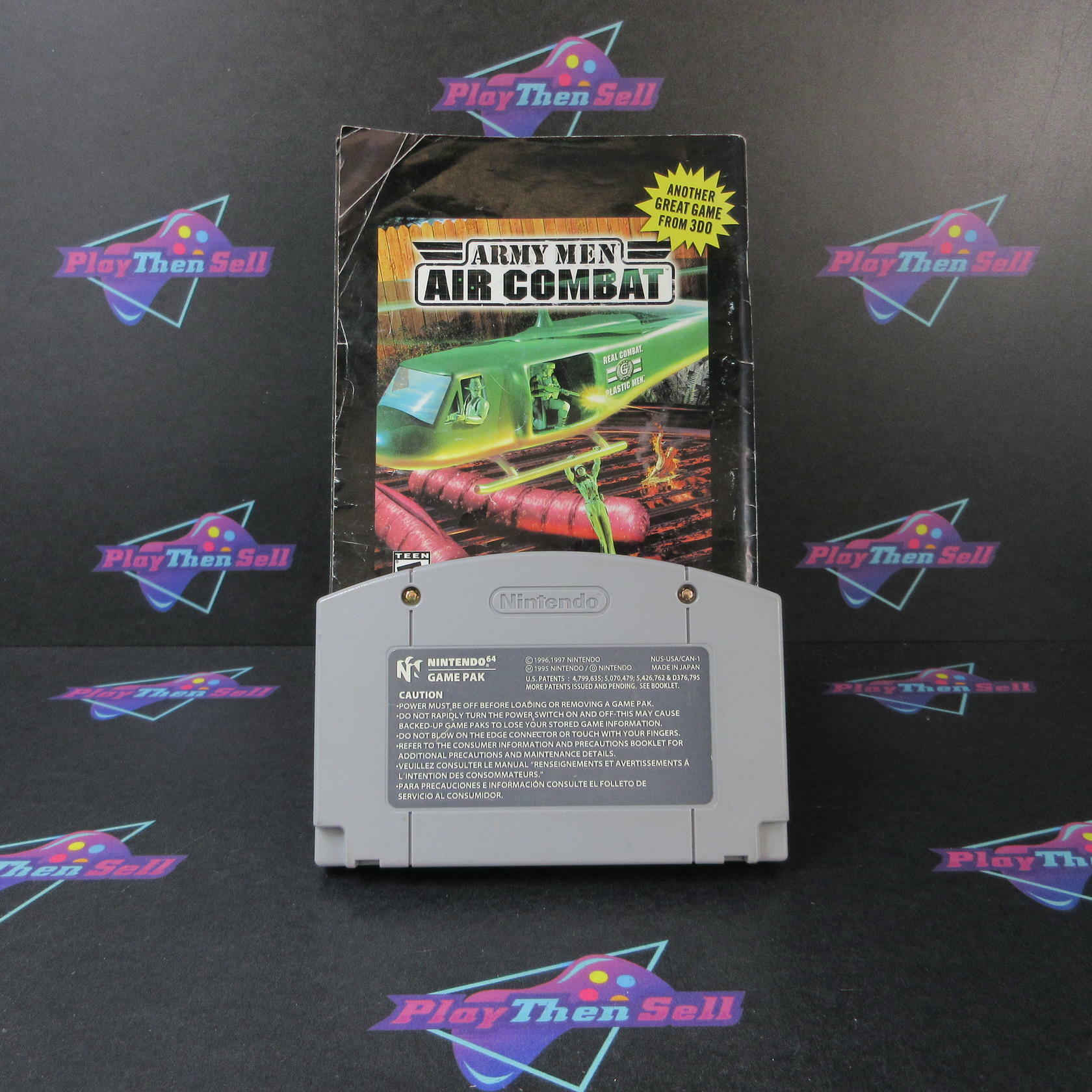 Army Men Sarge's Heroes 2 Nintendo 64 N64 Cartridge + Manual Authentic / Tested - Very Good