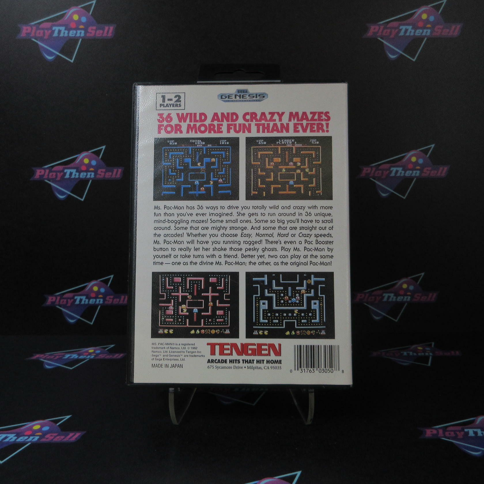 Ms. Pac-man Sega Genesis Boxed Complete CIB - Very Good