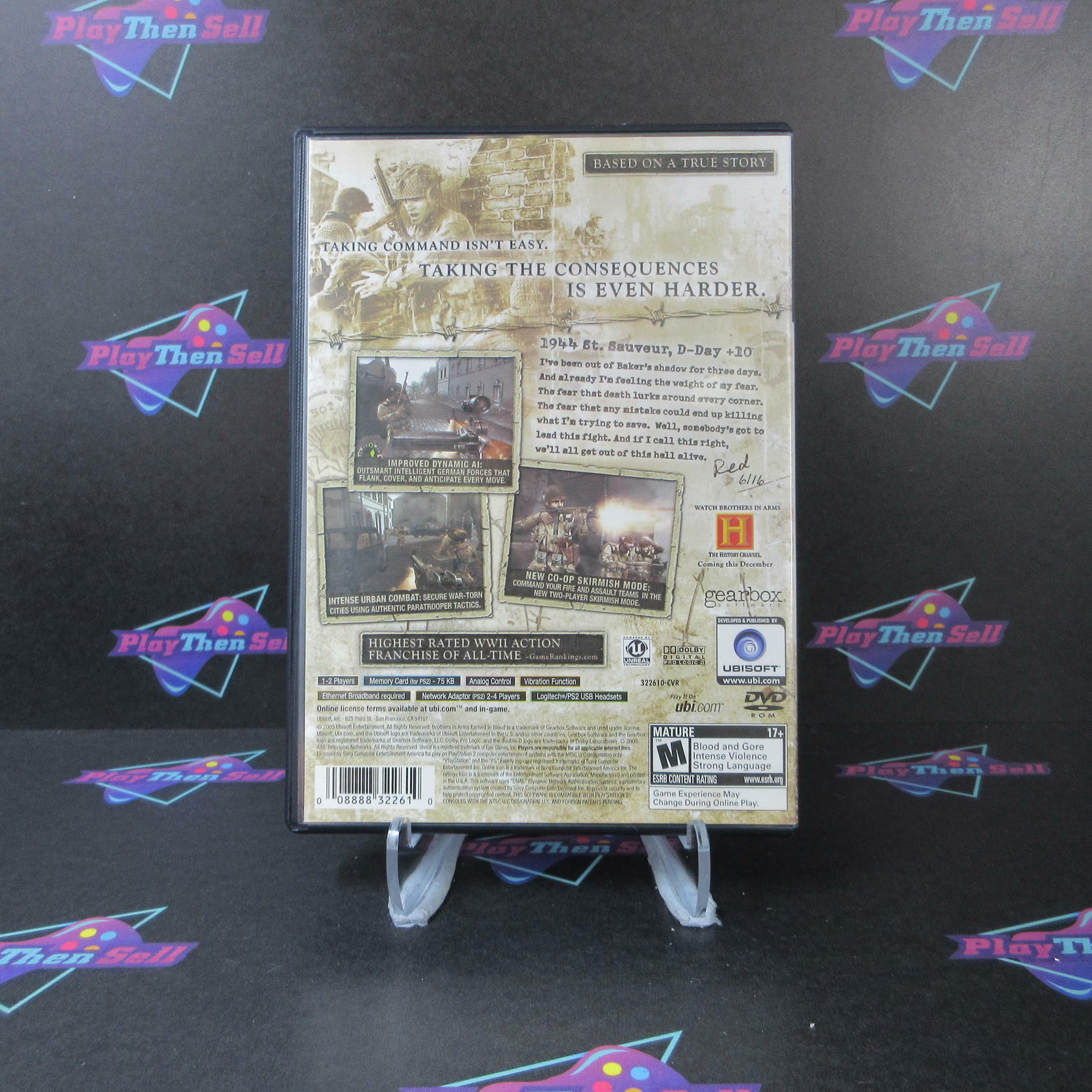 Brothers in Arms Earned in Blood PS2 PlayStation 2 DD/NM - Very Good