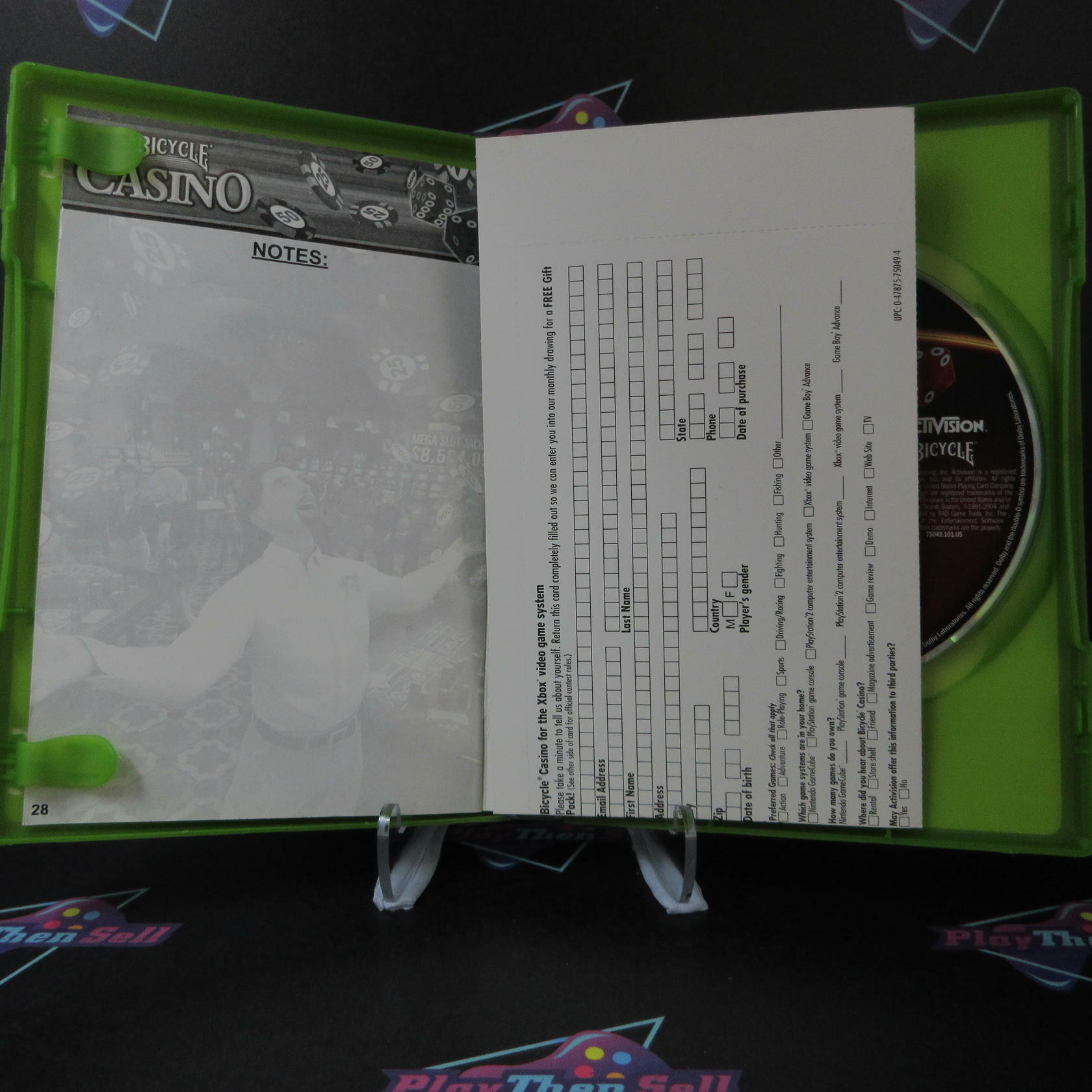 Bicycle Casino 2005 Xbox + Reg Card - Like New