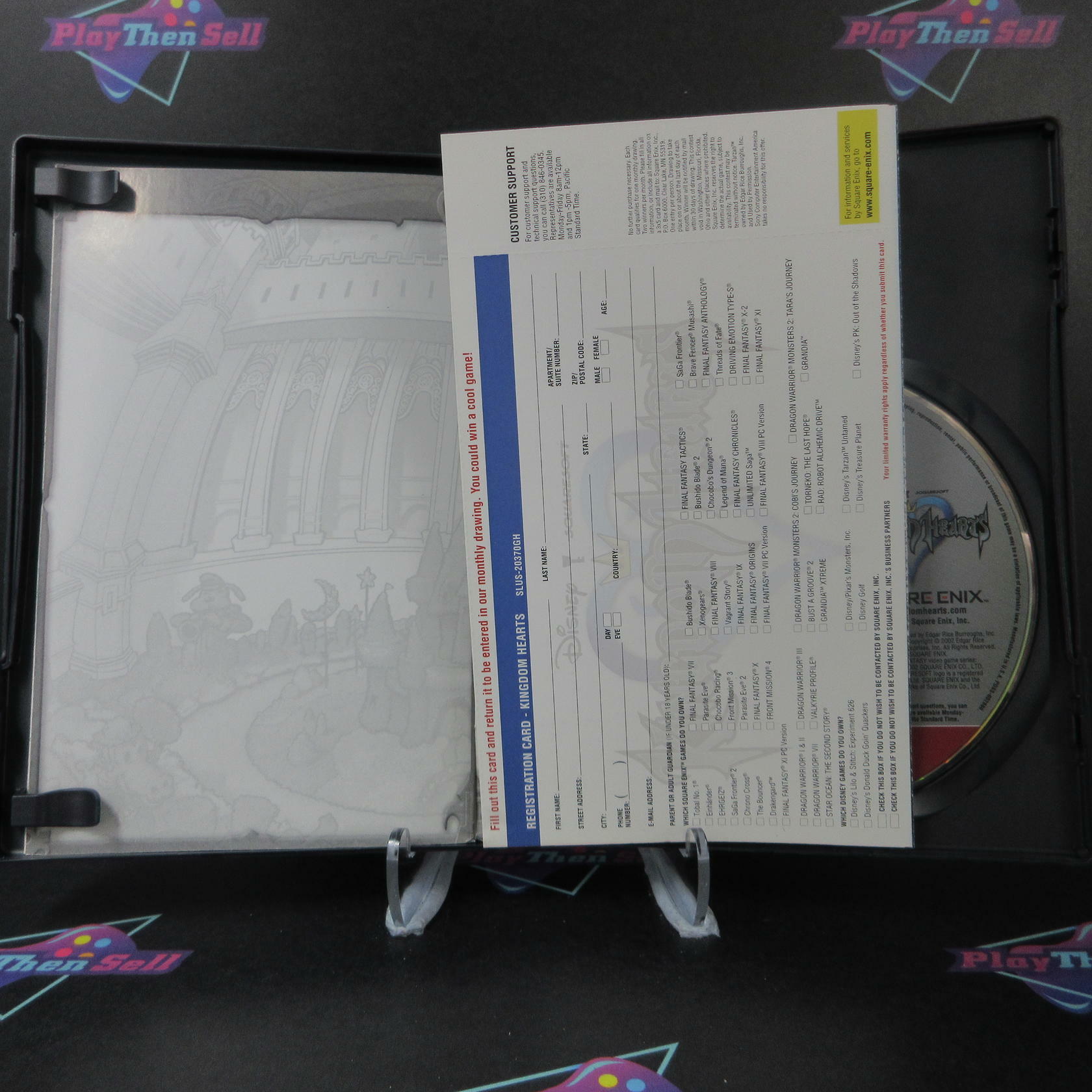 Kingdom Hearts GH + Reg Card PS2 PlayStation 2 AD Complete CIB - Very Good