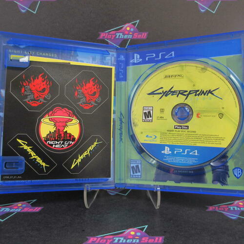 Cyberpunk 2077 PS4 PlayStation 4 + Sleeve/Stickers/Map - Like New