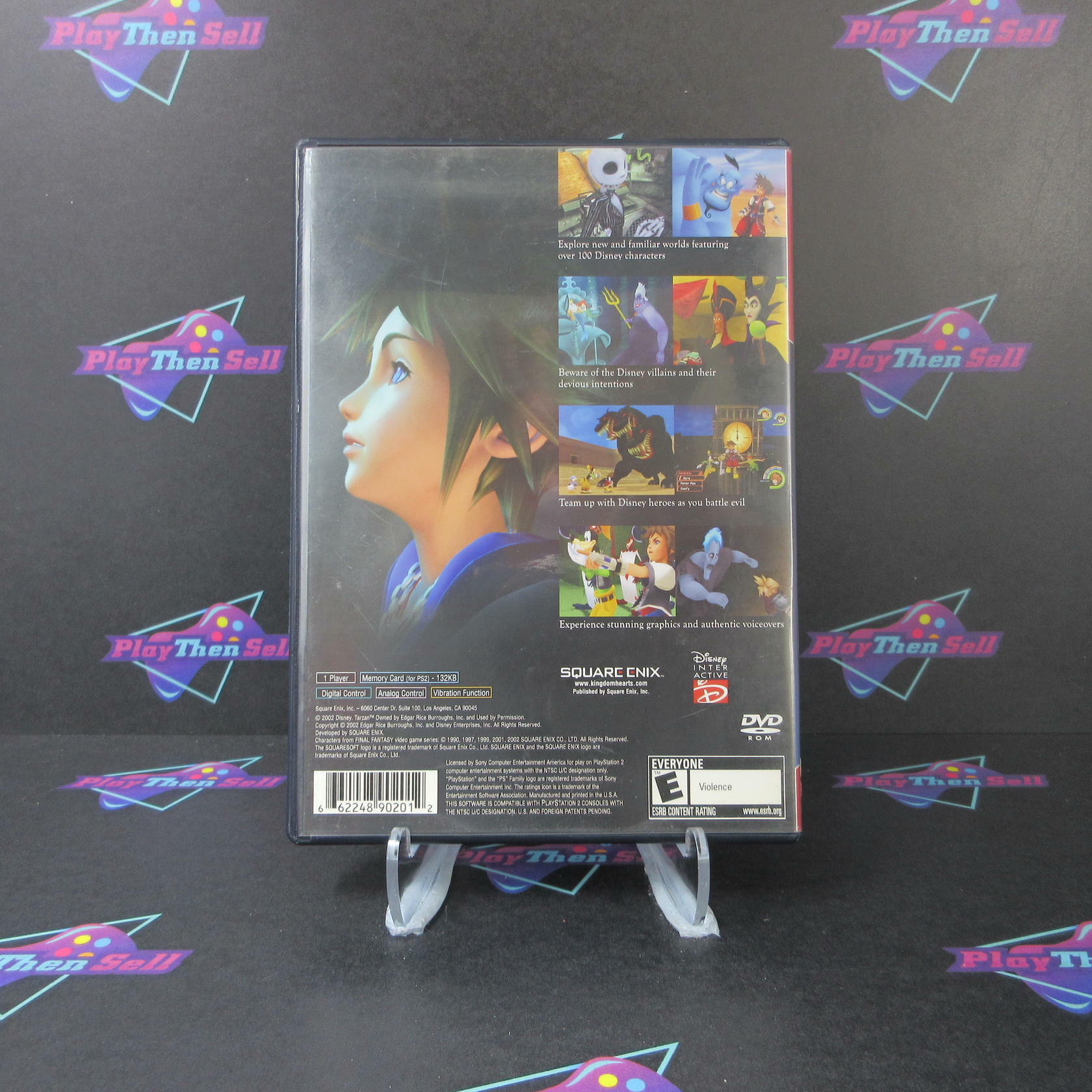 Kingdom Hearts GH + Reg Card PS2 PlayStation 2 AD Complete CIB - Very Good