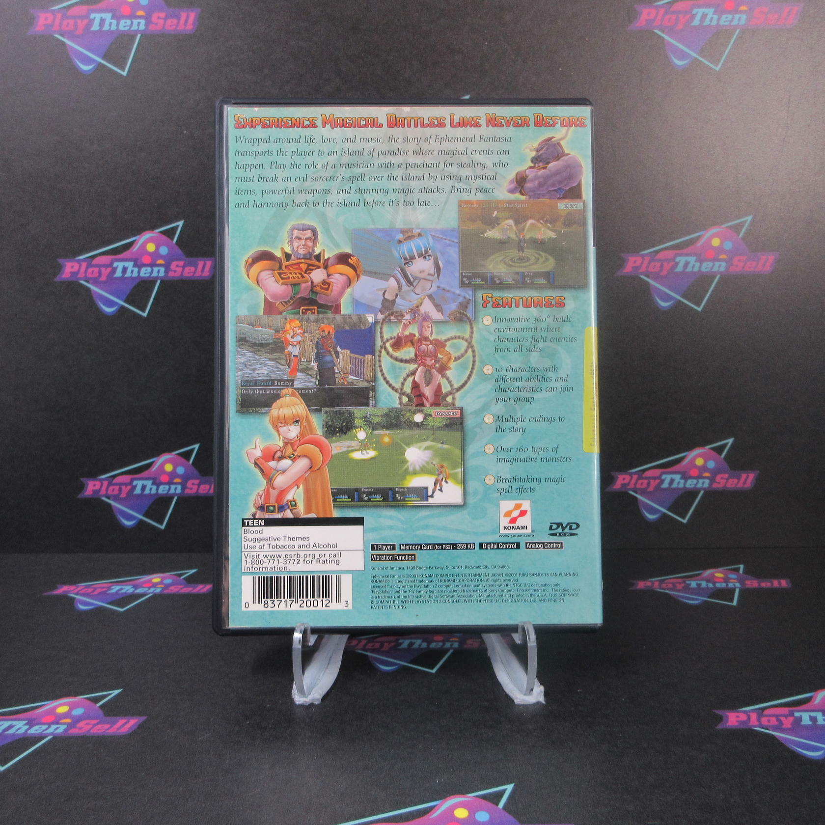 Ephemeral Fantasia + Reg Card PS2 PlayStation 2 AD Complete CIB - Very Good