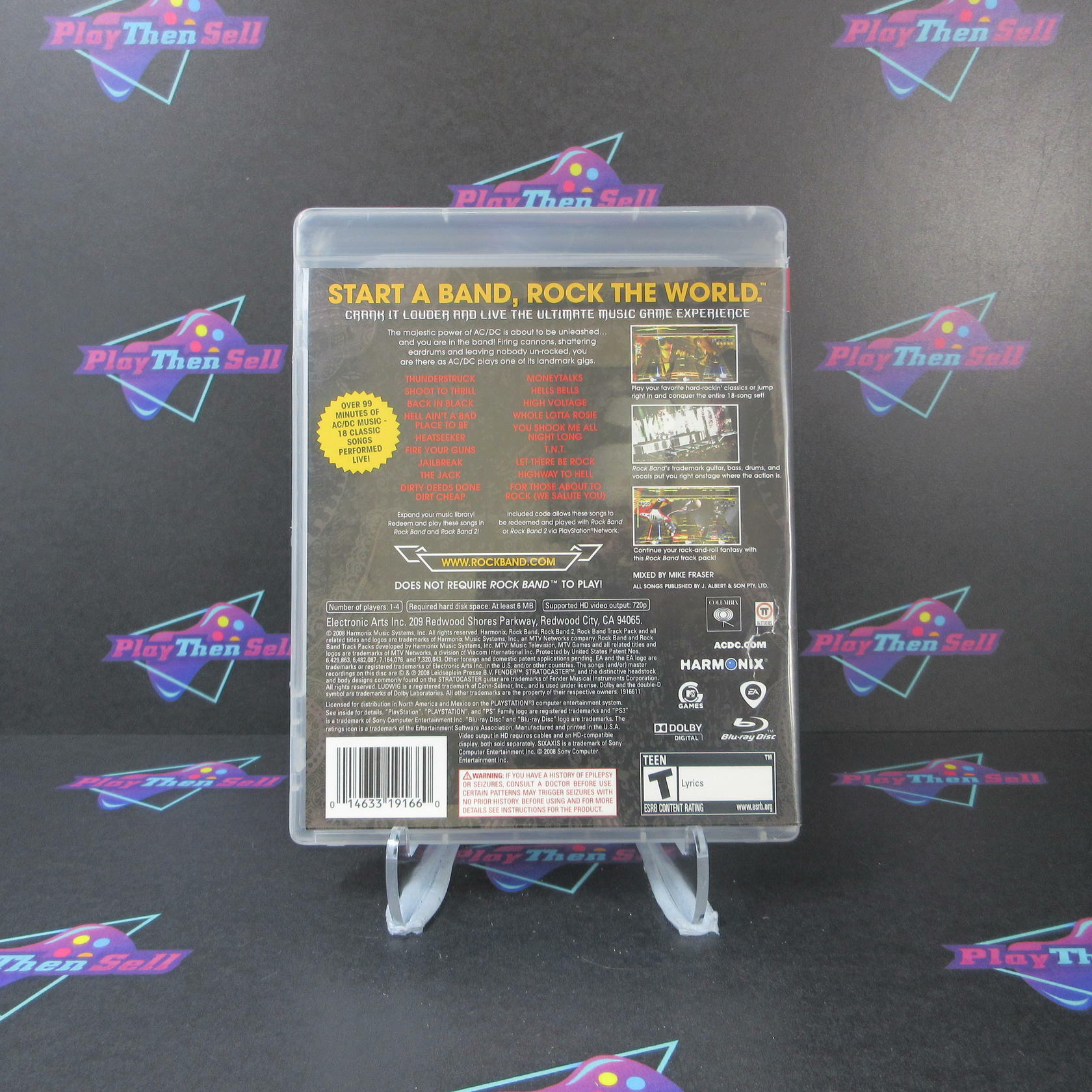 AC/DC Live Rock Band Track Pack PS3 PlayStation 3 AD Complete CIB - Very Good