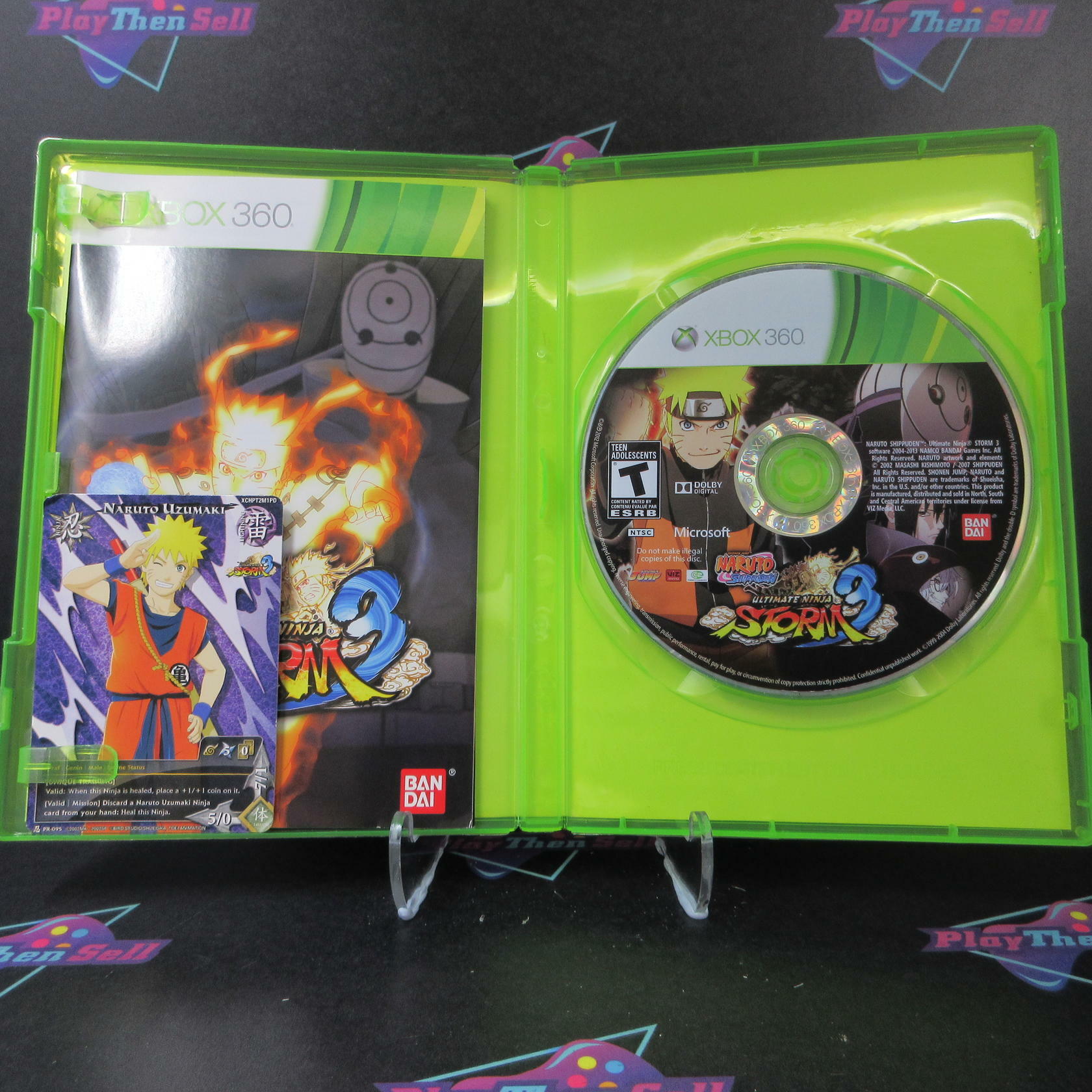 Naruto Shippuden Ultimate Ninja Storm 3 Xbox 360 + Trading Card - Like New
