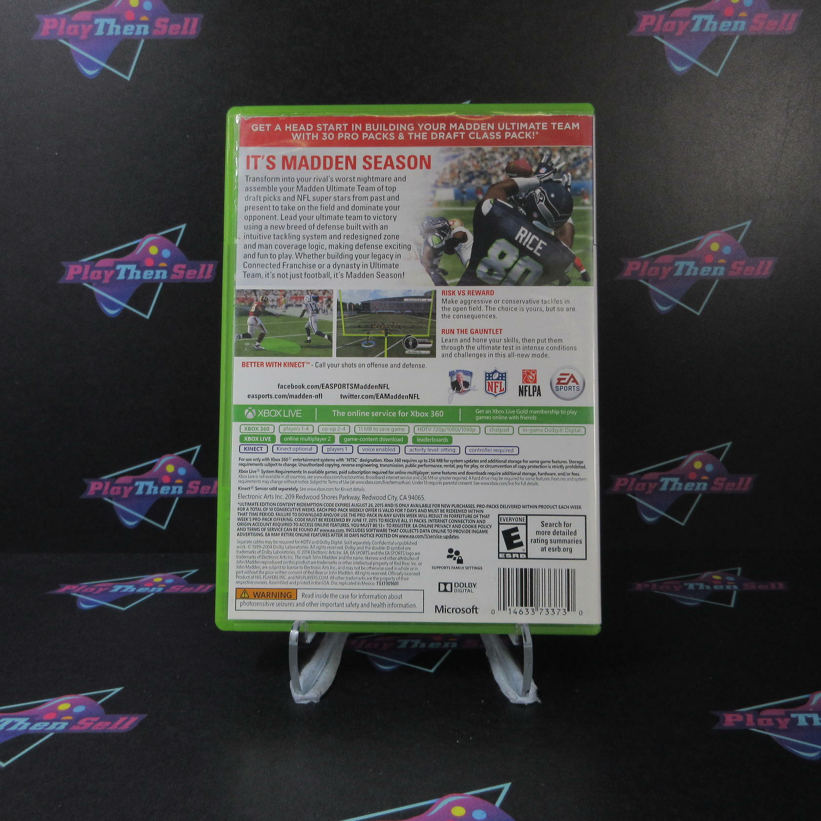 Madden NFL 15 Ultimate Edition Xbox 360 AD Complete CIB - Very Good