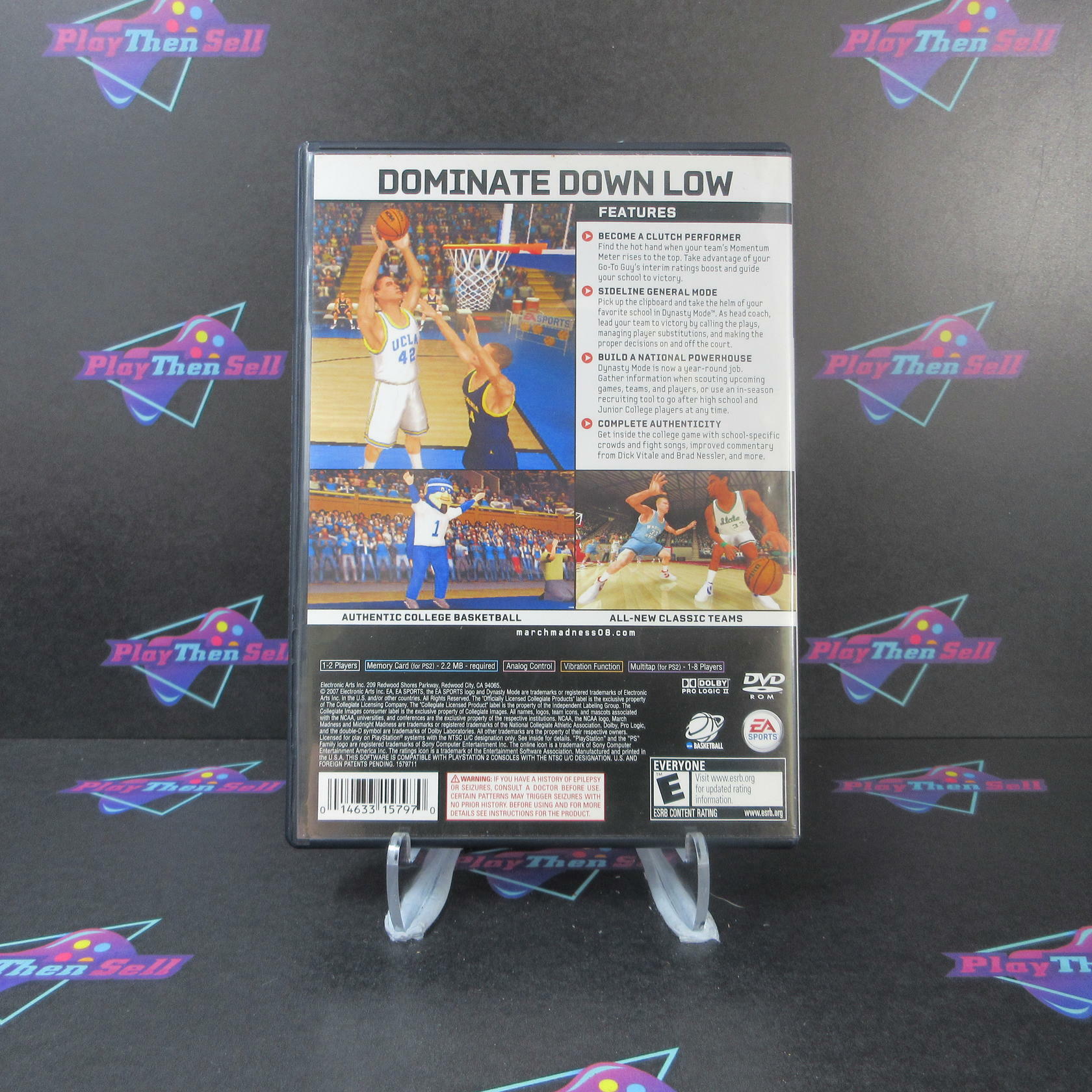 NCAA March Madness 08 PS2 PlayStation 2 AD/DD Complete - Very Good
