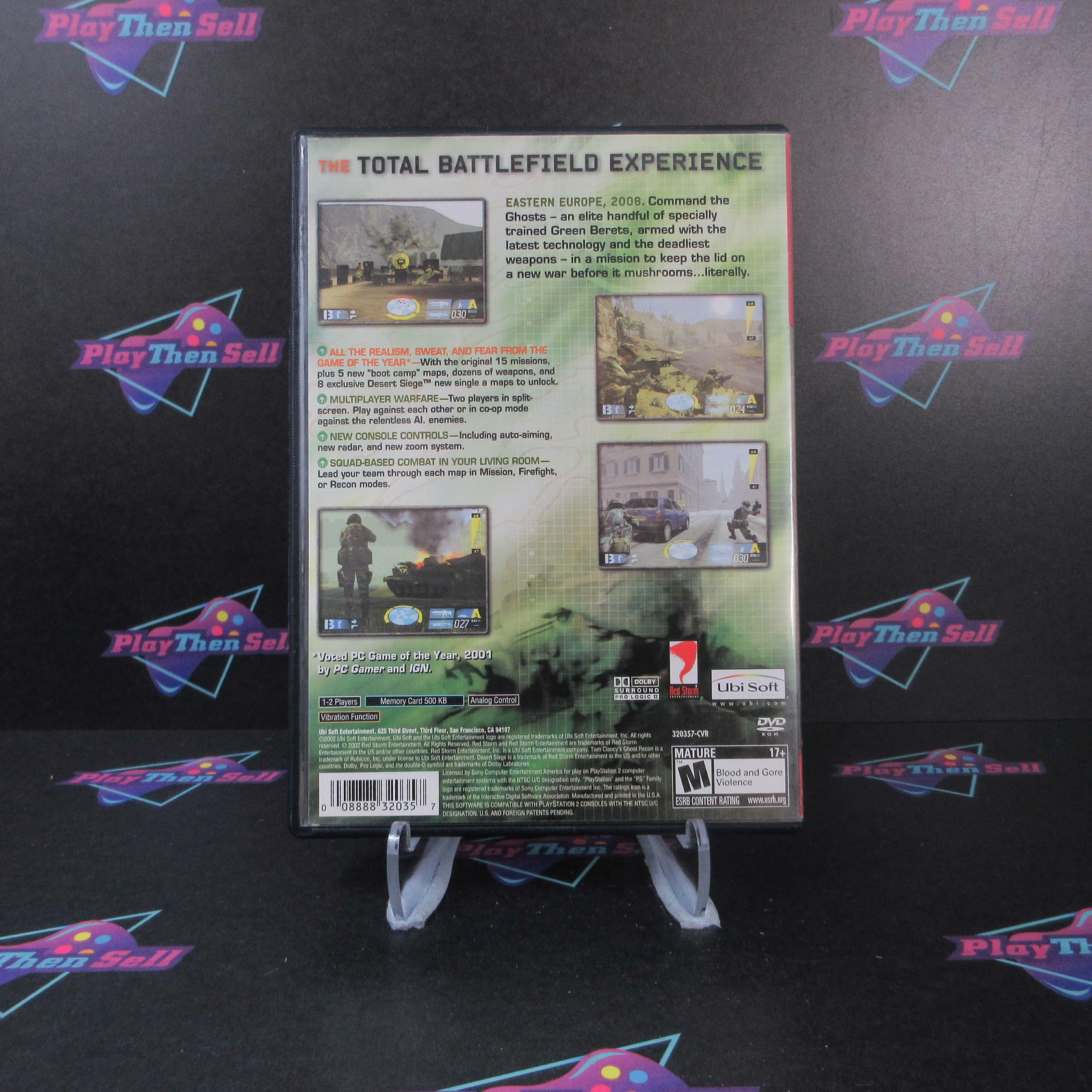 Tom Clancy's Ghost Recon GH + Reg Card PS2 PlayStation 2 MD Complete CIB - Very Good