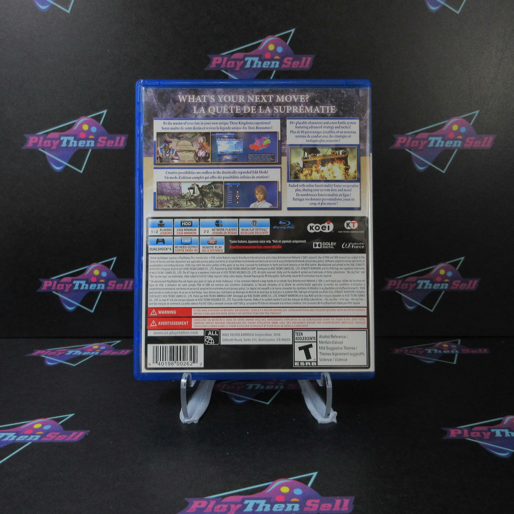 Dynasty Warriors 8 Empires PS4 PlayStation 4 - Like New