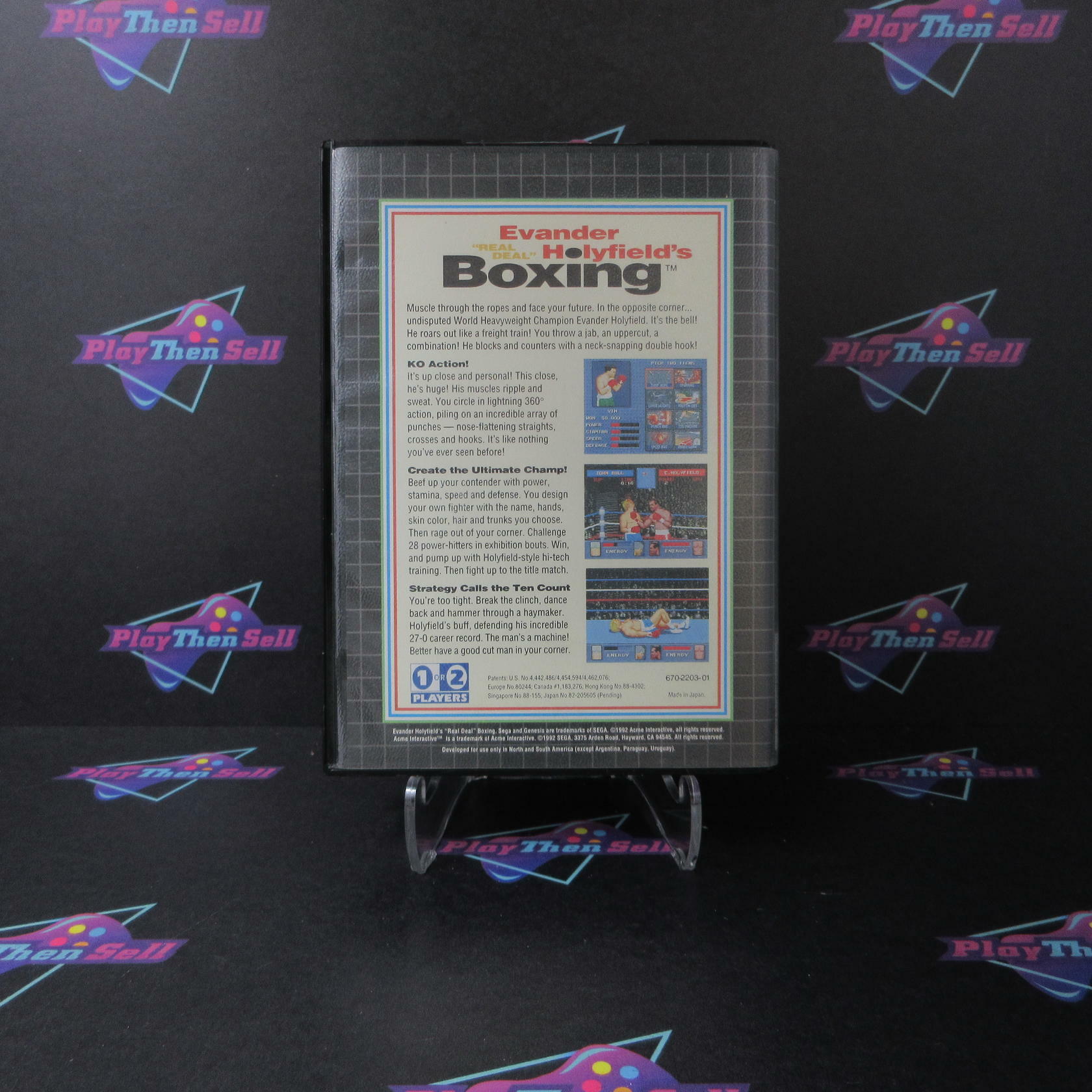 Evander Holyfield's Real Deal Boxing + Reg Card Sega Genesis CS Complete CIB - Very Good