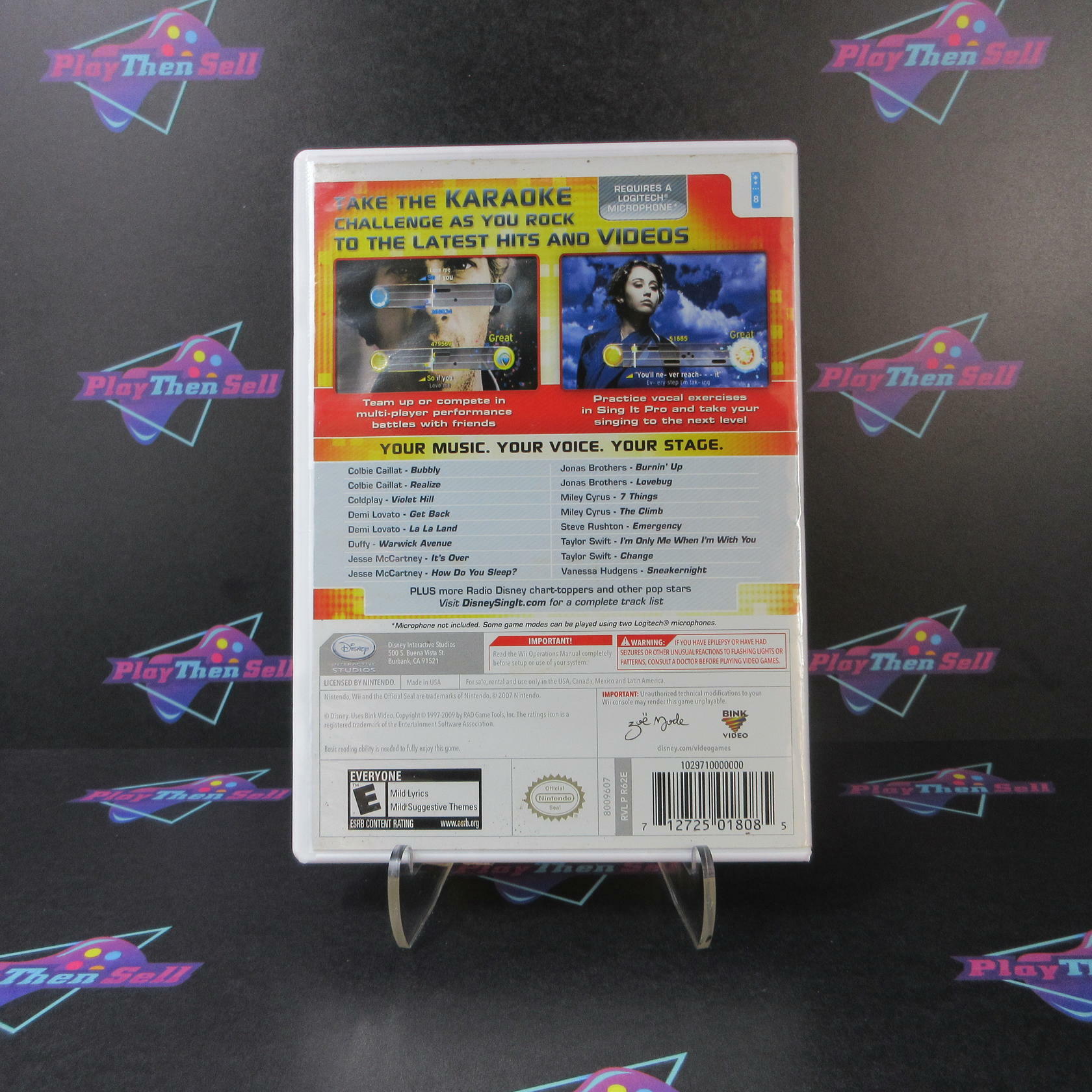 Disney Sing It Pop Hits Nintendo Wii AD Complete - Very Good