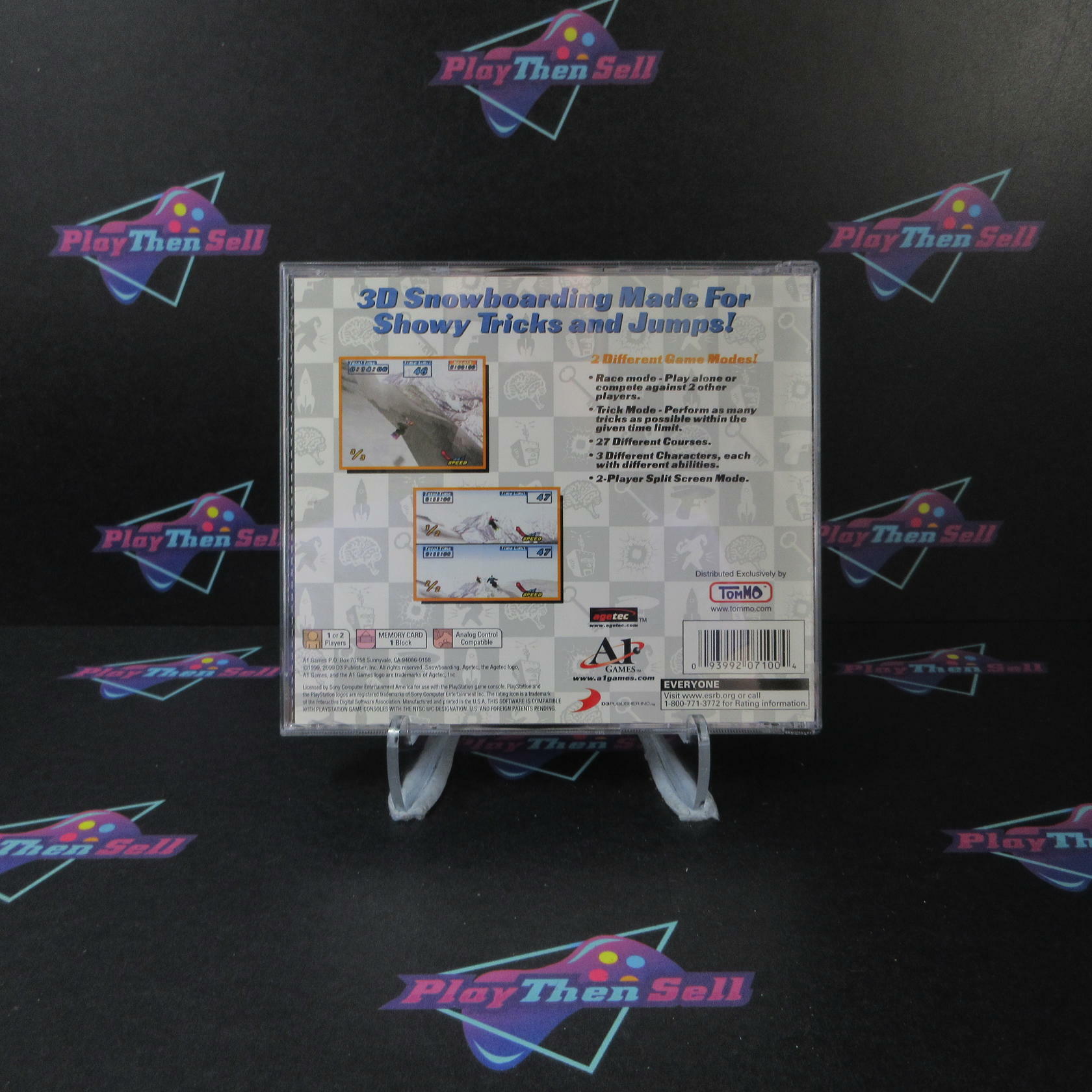 Snowboarding + Reg Card PS1 PlayStation 1 MD Complete CIB - Very Good