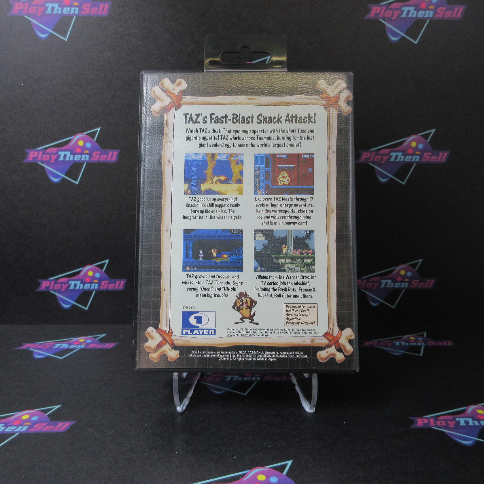 TazMania - Sega Genesis Boxed Complete CIB - Very Good