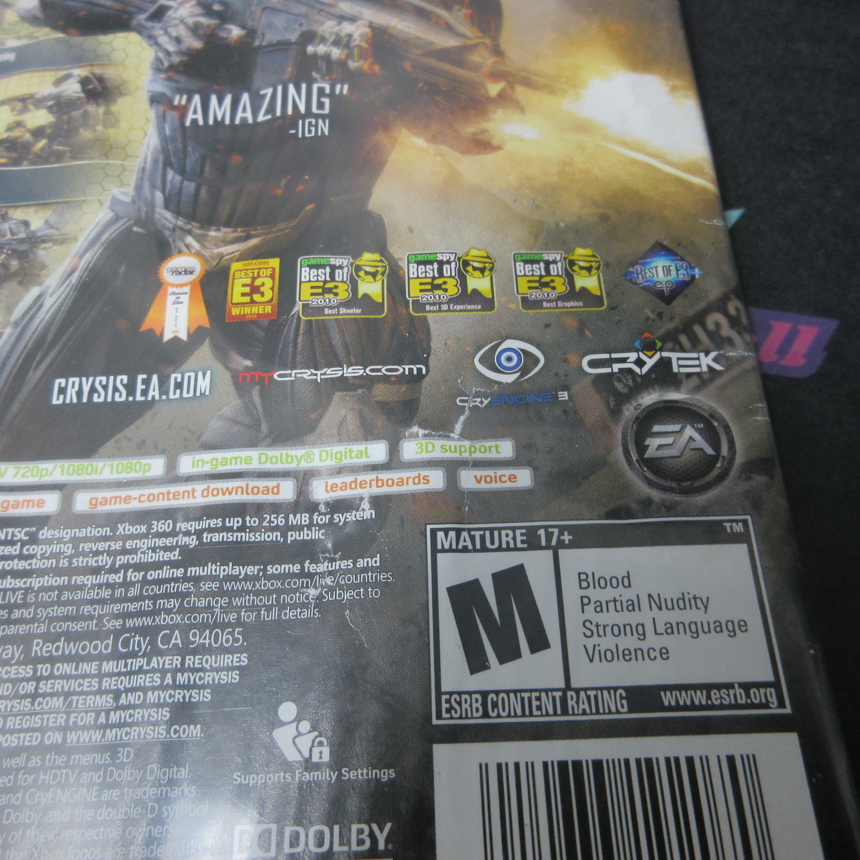 Crysis 2 Xbox 360 AD/NM - Very Good