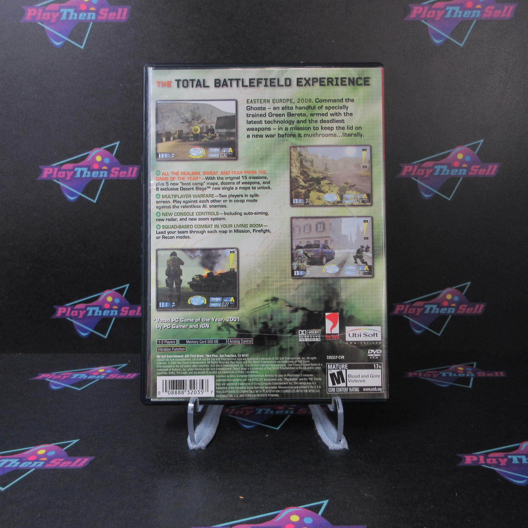 Tom Clancy's Ghost Recon GH PS2 PlayStation 2 AD/NM - Very Good