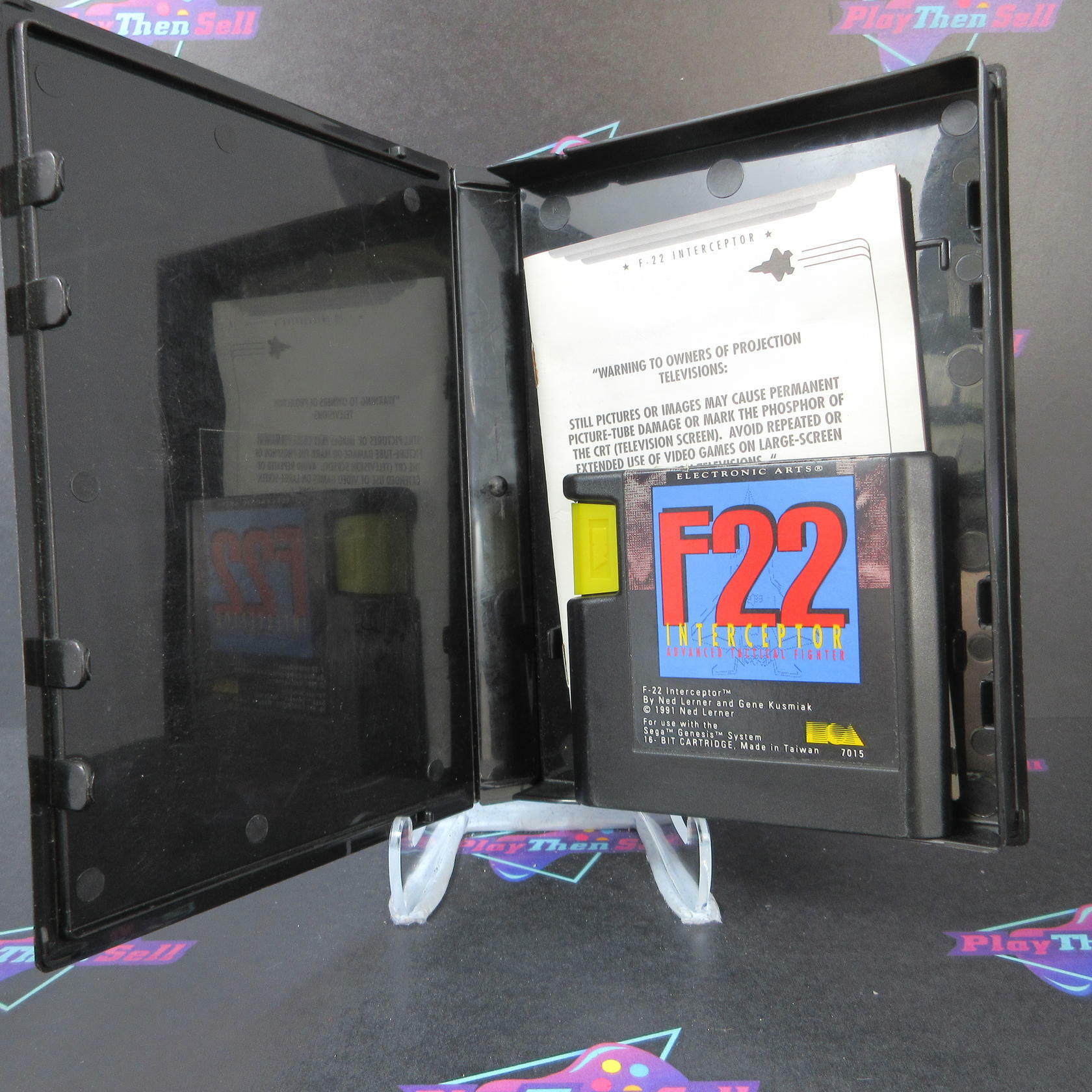 F-22 Interceptor Sega Genesis Boxed MD/CS Authentic / Tested - Very Good