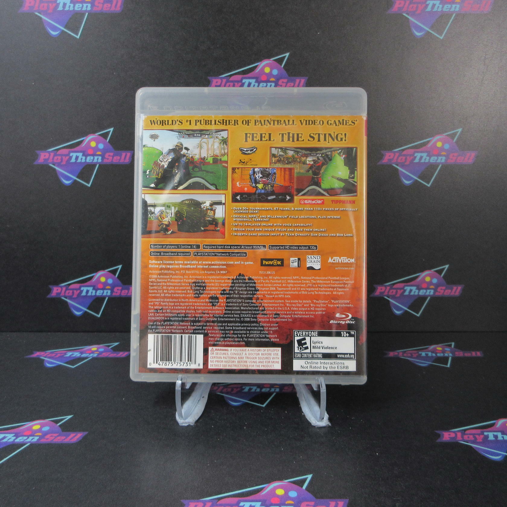 NPPL Championship Paintball 2009 PS3 PlayStation 3 AD Complete CIB - Very Good