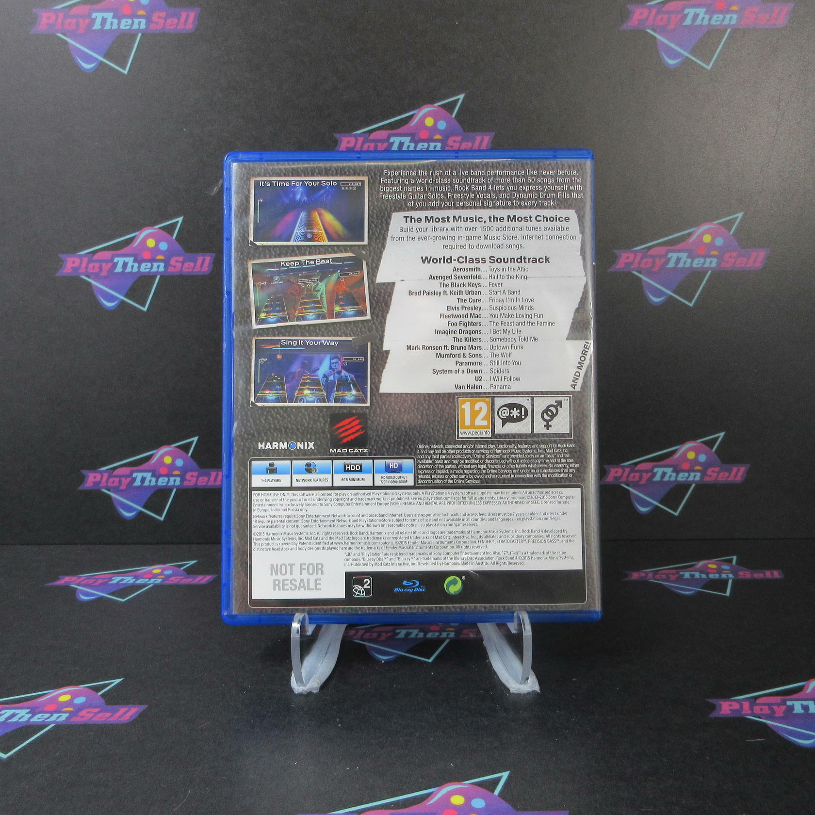Rock Band 4 PEGI PS4 PlayStation 4 AD Complete CIB - Very Good