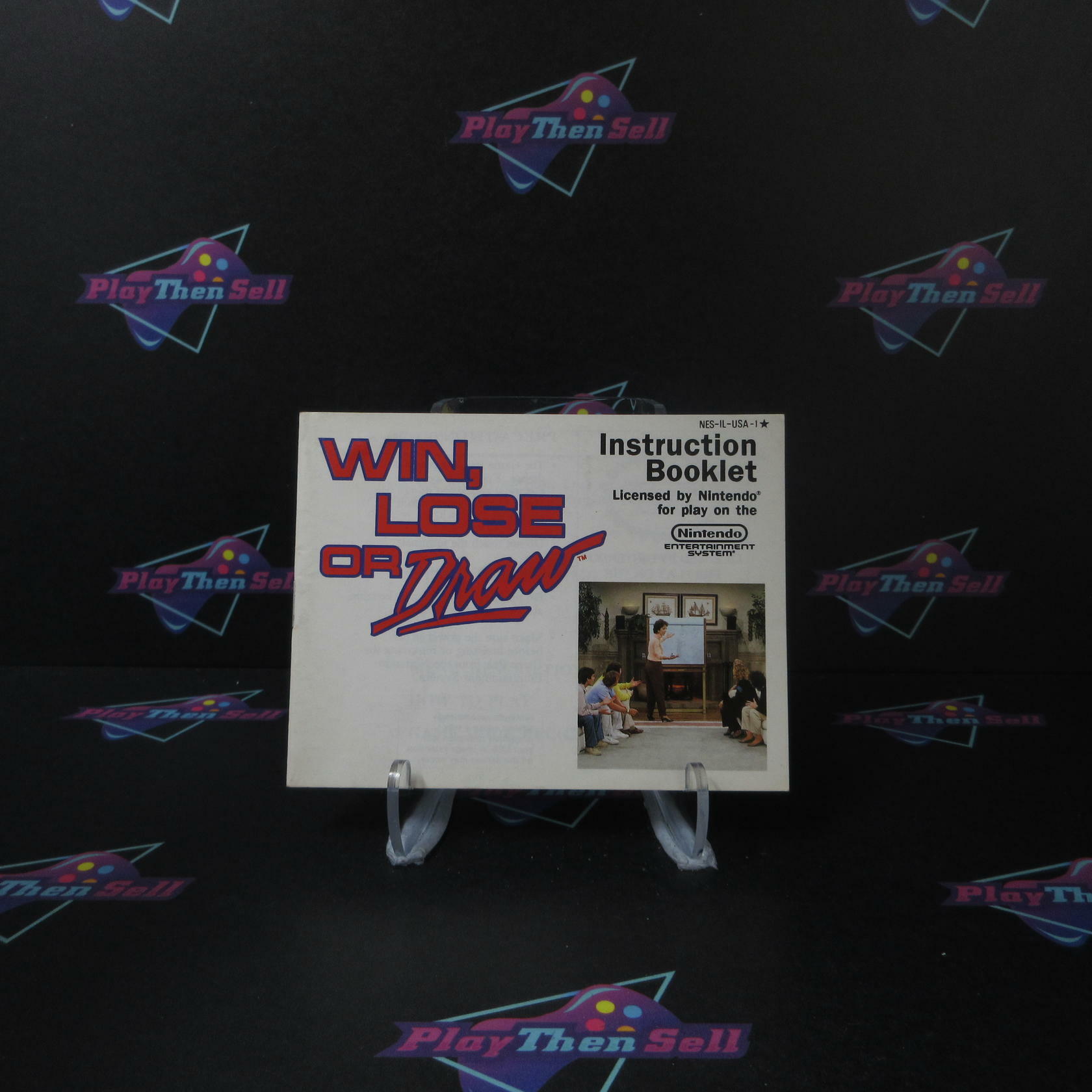 Win Lose Draw Nintendo NES Cartridge + Manual Authentic / Tested - Very Good
