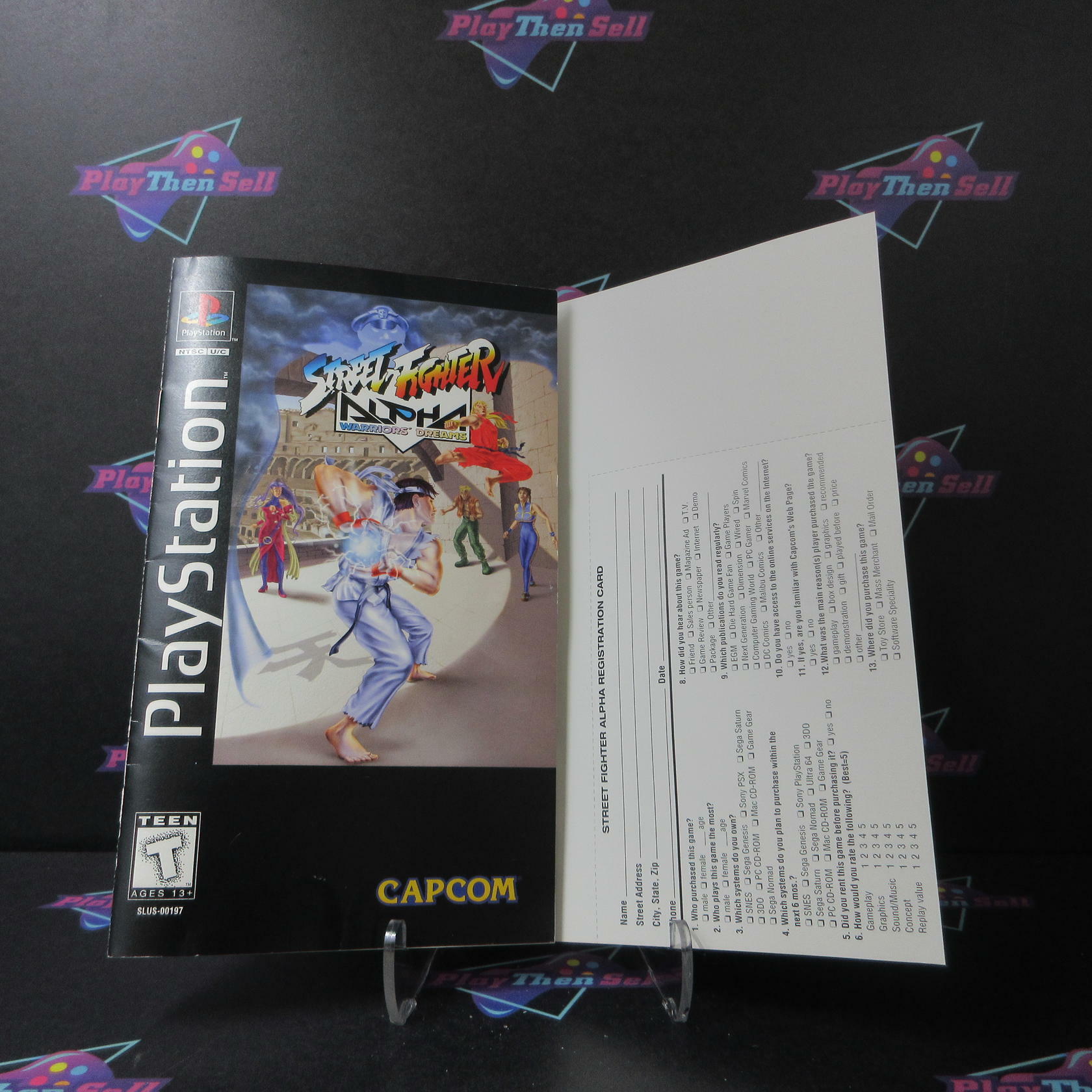 Street Fighter Alpha Warriors Dreams LongBox + Reg PS1 PlayStation 1 - Like New
