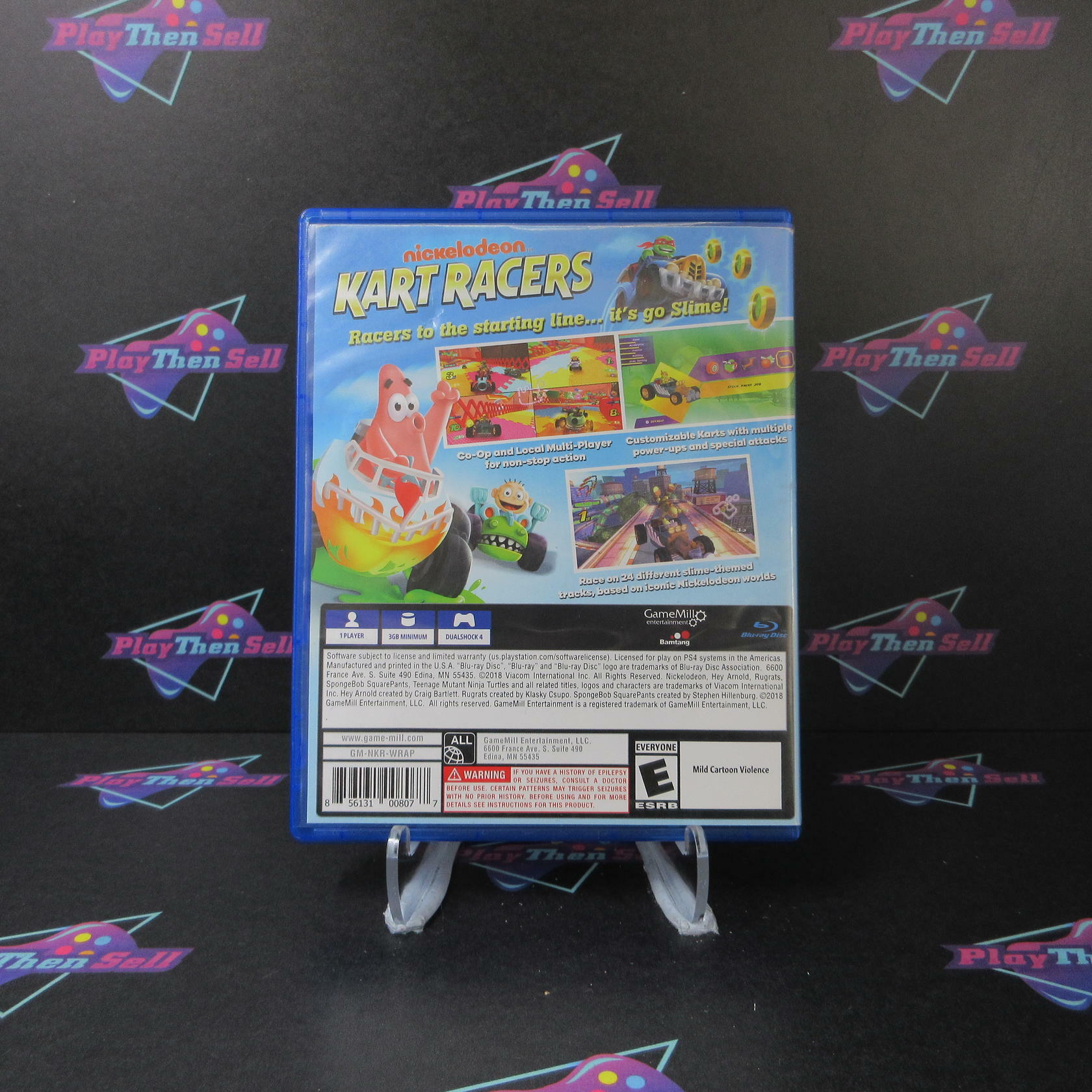 Nickelodeon Kart Racers PS4 PlayStation 4 AD Complete CIB - Very Good