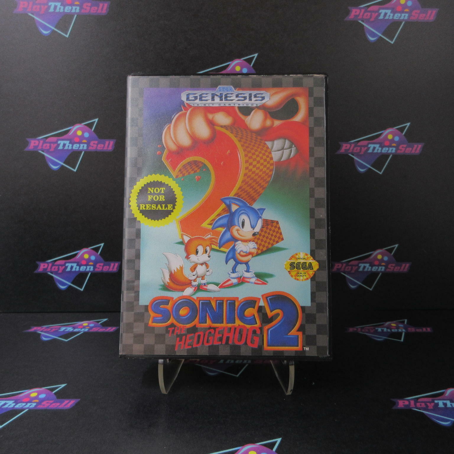 Sonic the Hedgehog 2 Not For Resale Art Sega Genesis AD/CS Complete - Very Good