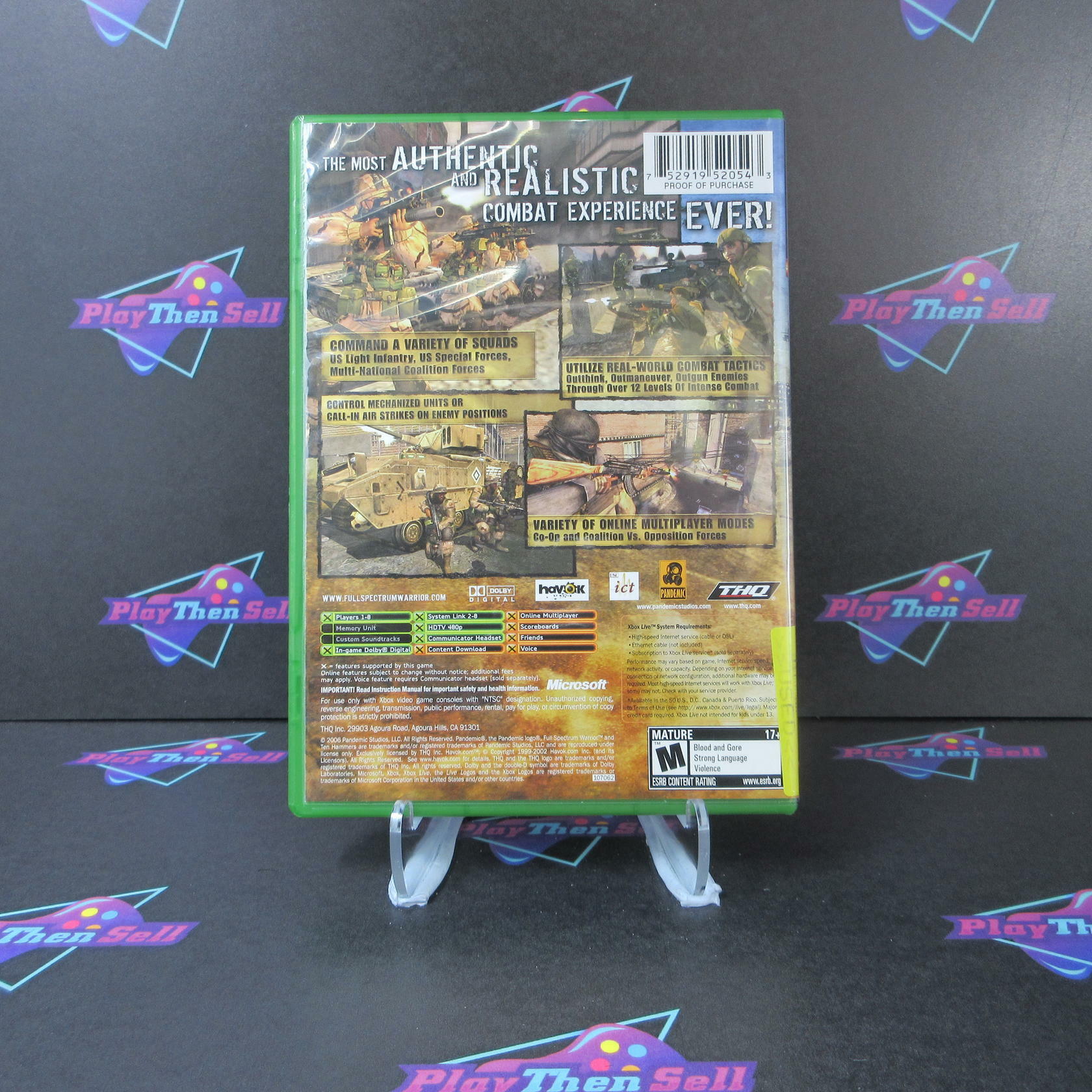 Full Spectrum Warriors Ten Hammers Xbox AD/NM - Very Good