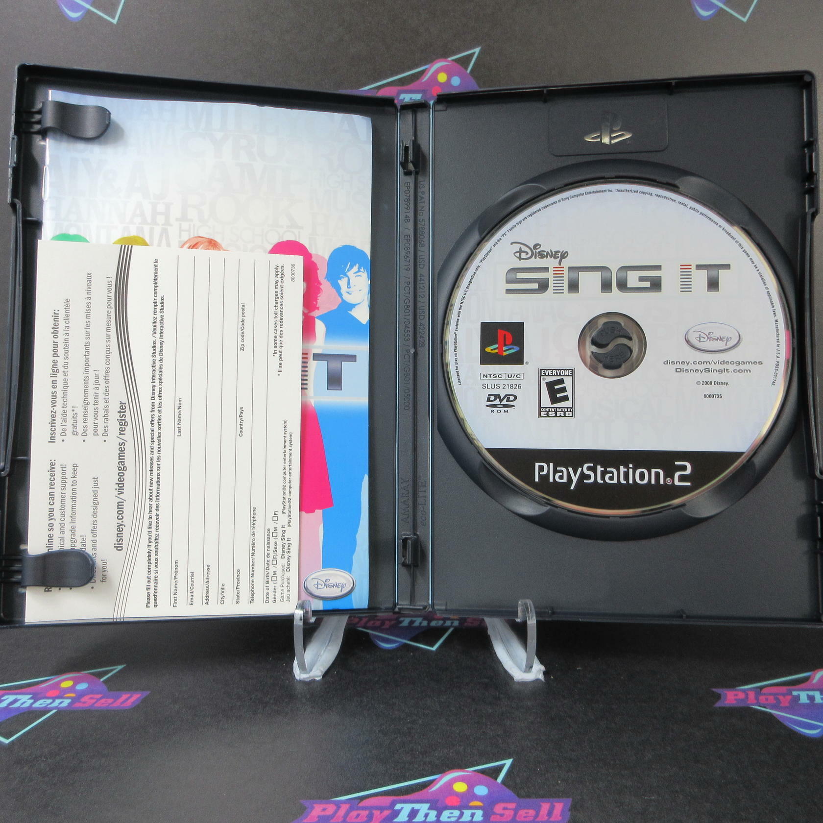 Disney Sing It PS2 PlayStation 2 + Reg Card - Like New