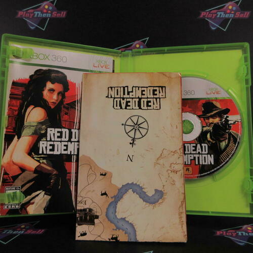 Red Dead Redemption + Map Xbox 360 DD Complete CIB - Very Good