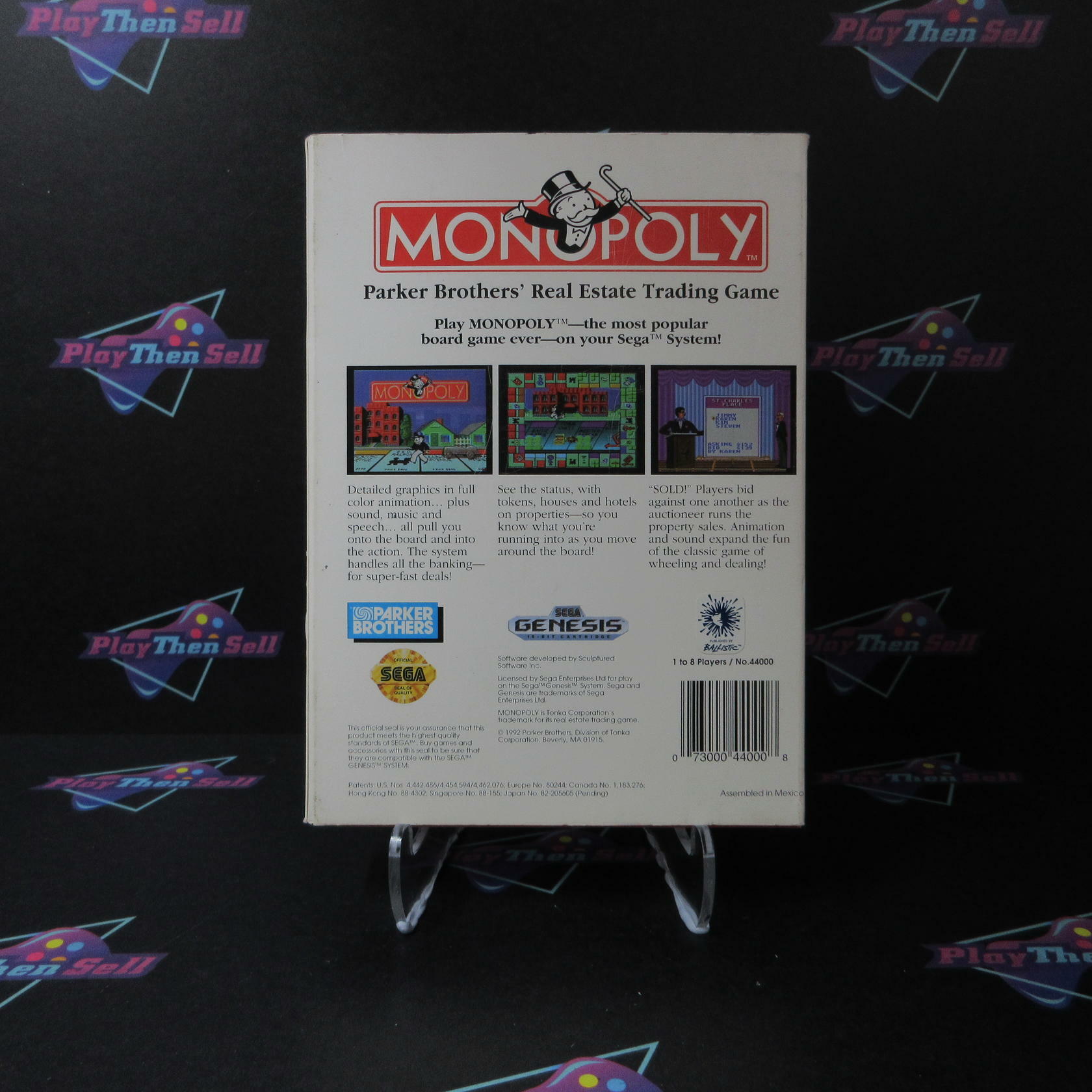 Monopoly Sega Genesis Boxed Complete CIB - Very Good