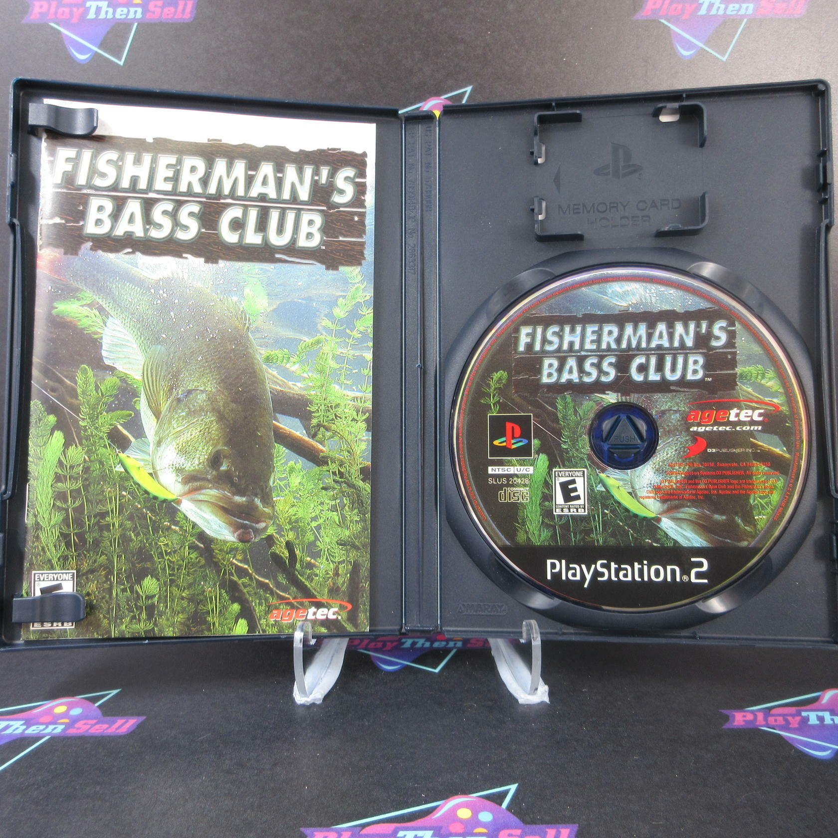 Fisherman's Bass Club + Reg Card PS2 PlayStation 2 AD Complete CIB - Very Good