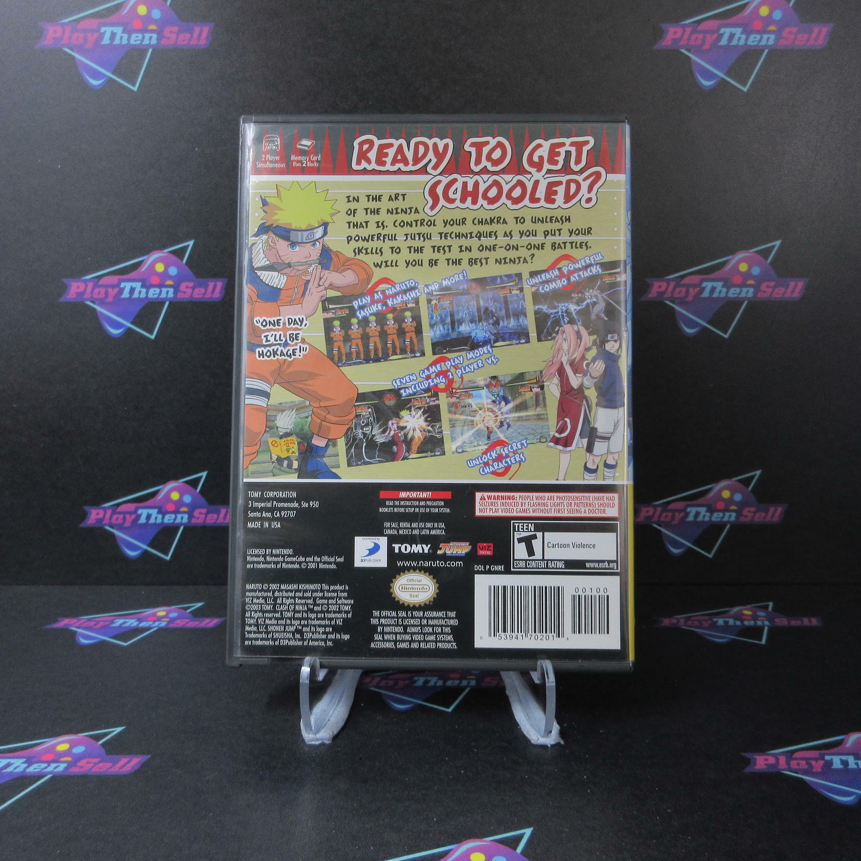 Naruto Clash of Ninja Player's Choice Nintendo Gamecube AD Complete CIB - Very Good