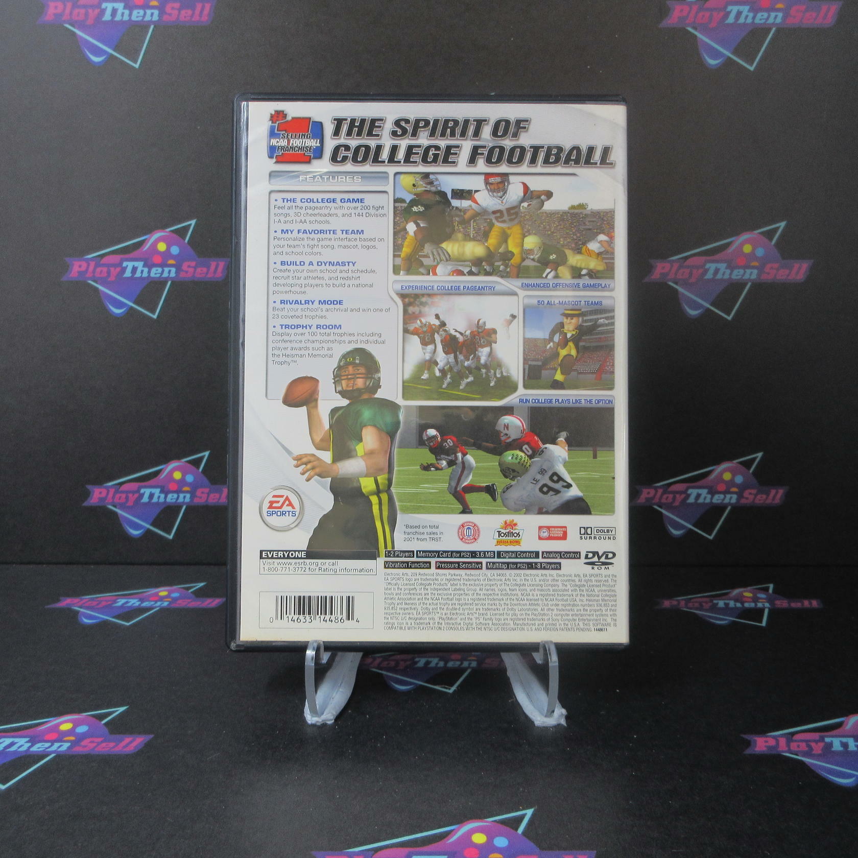 NCAA Football 2003 + Reg Card PS2 PlayStation 2 AD Complete CIB - Very Good