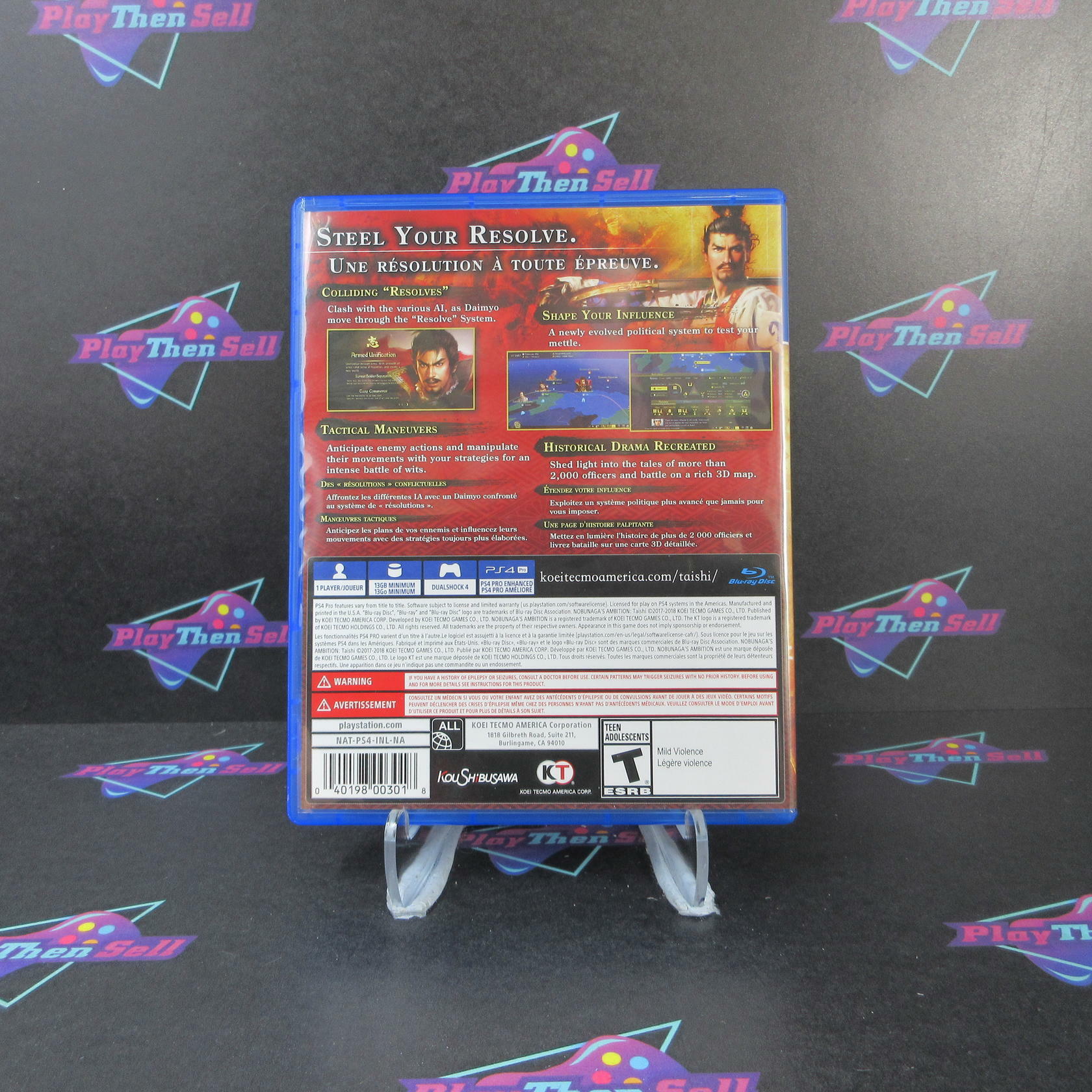 Nobunaga's Ambition Taishi PS4 PlayStation 4 - Like New