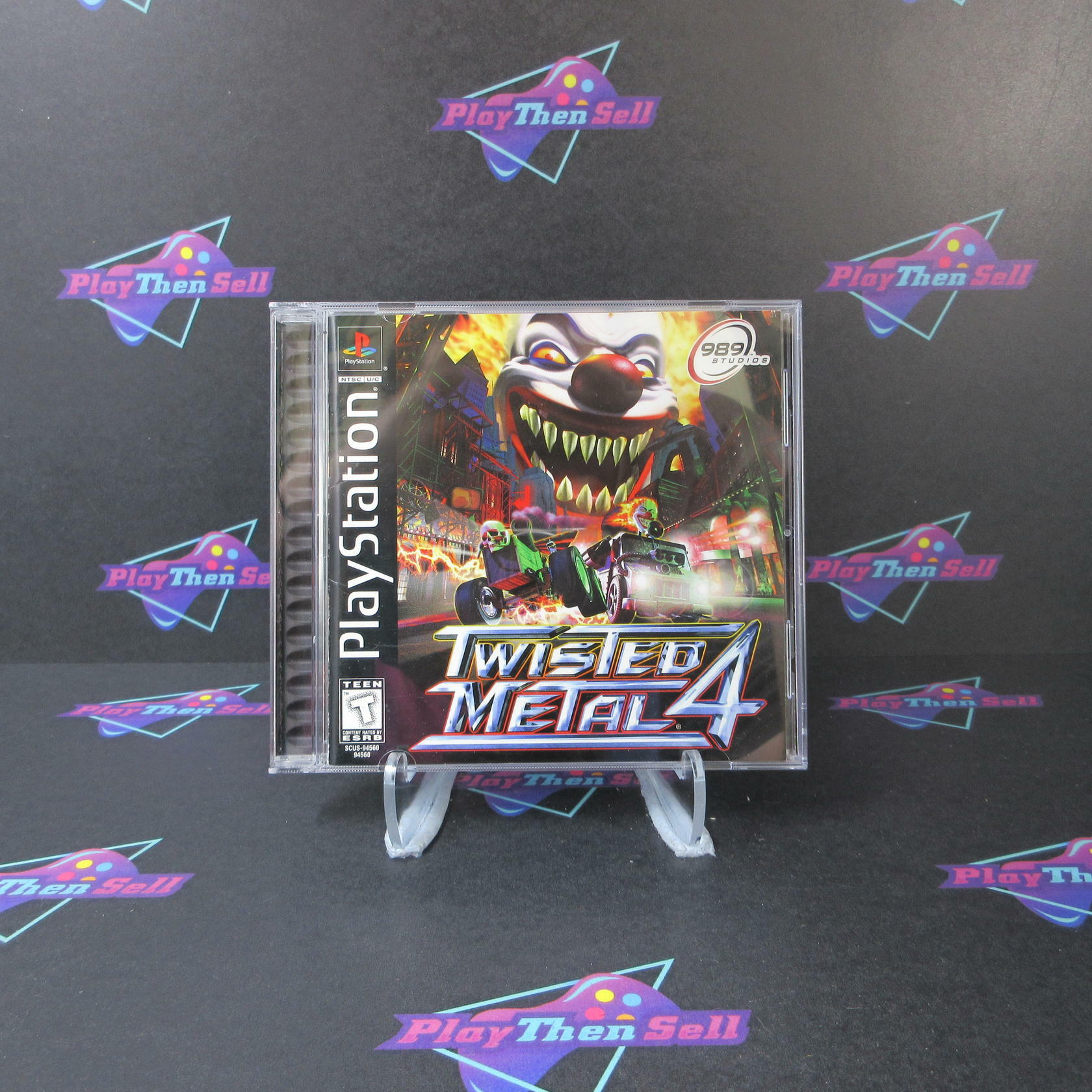 Twisted Metal 4 + Reg Card PS1 PlayStation 1 MD Complete - Very Good