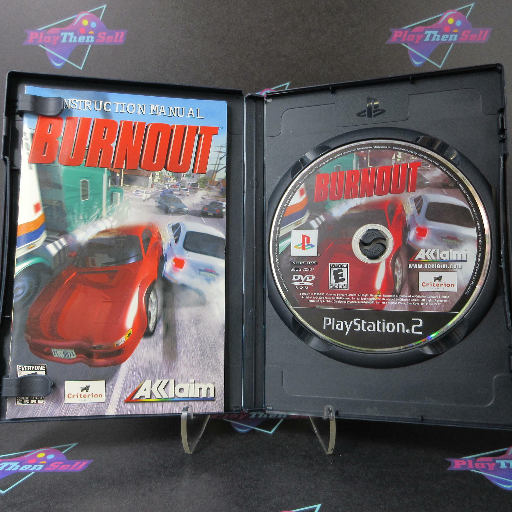 Burnout + Reg Card PS2 PlayStation 2 DD Complete CIB - Very Good