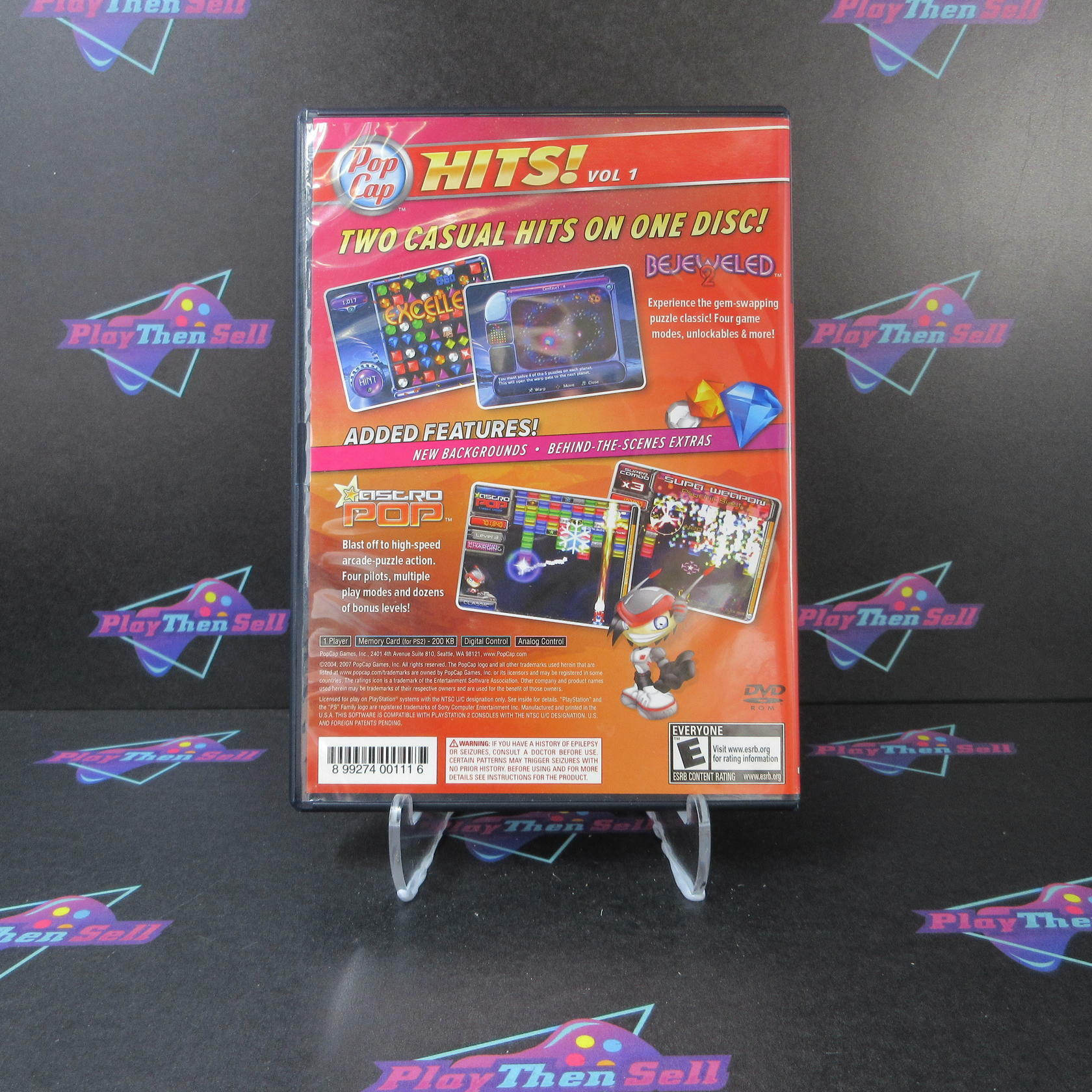 Bejeweled 2 / Astro Pop - Pop Cap Hits PS2 Playstation 2 MD/DD CIB - Very Good