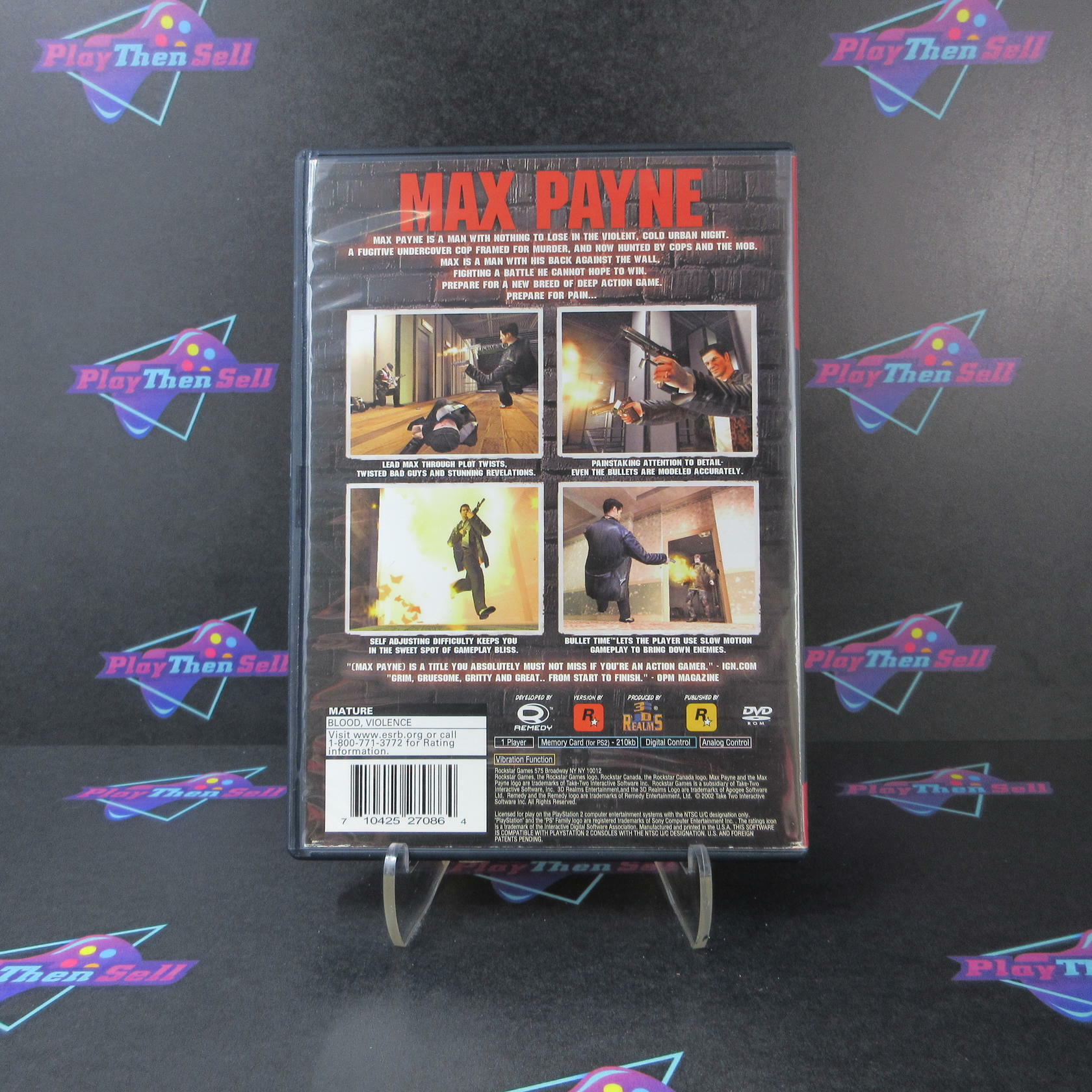 Max Payne PS2 PlayStation 2 Greatest Hits - Very Good