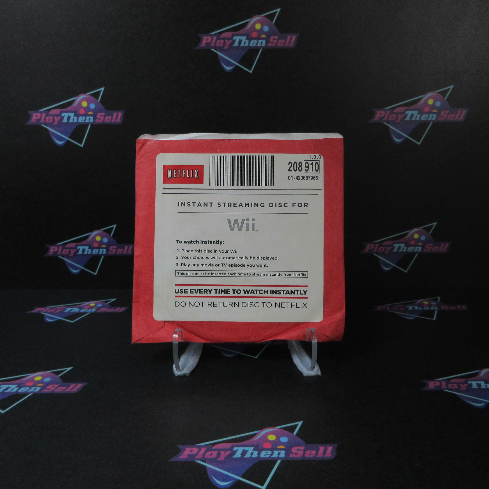 Original Netflix Instant Streaming Disc -Nintendo Wii Disc And Sleeve - Very Good