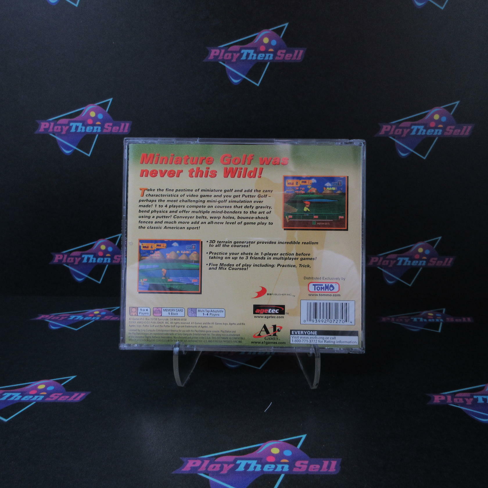 Putter Golf PS1 PlayStation 1 + Reg Card - Like New