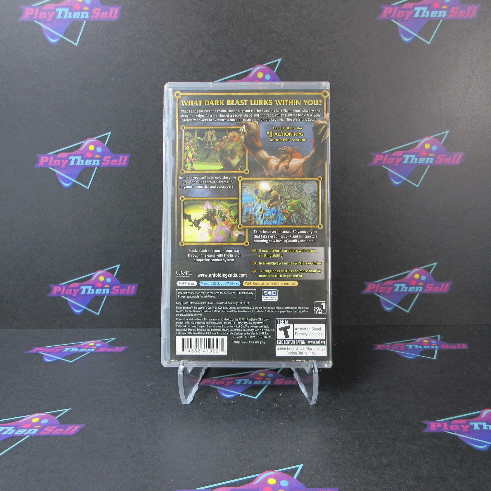 Untold Legends The Warriors Code Clear UMD Sony PSP AD/NM - Very Good