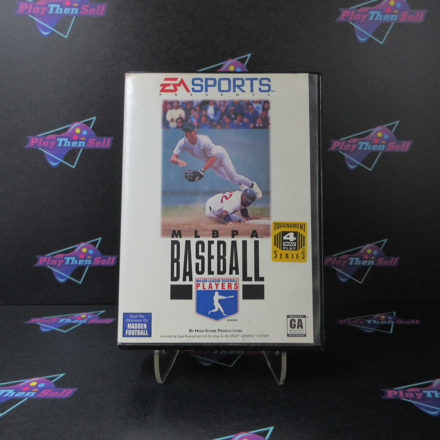 MLBPA Baseball + Reg Card Sega Genesis AD - Very Good