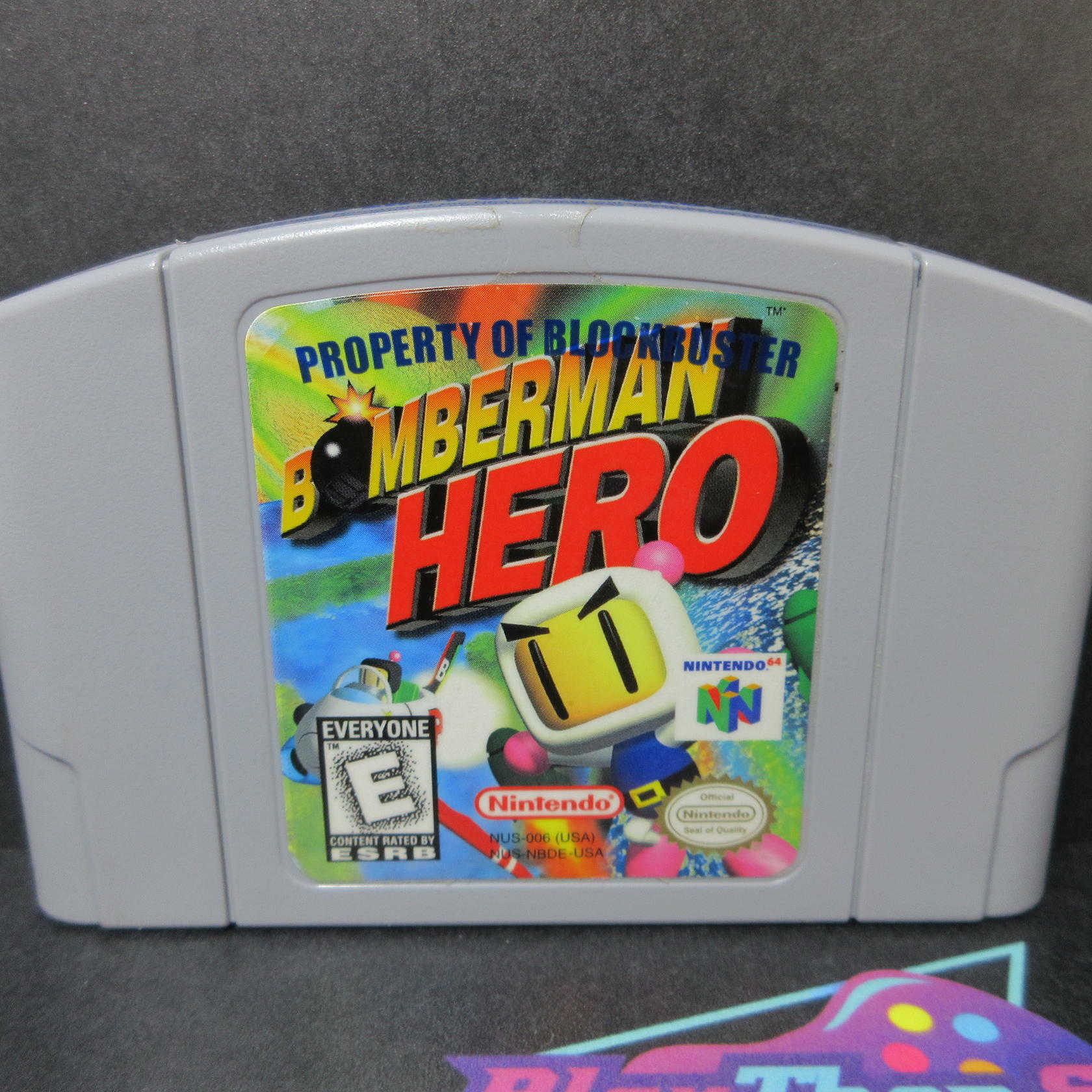 Bomberman Hero Nintendo 64 Cartridge Only Blockbuster Sticker - Very Good